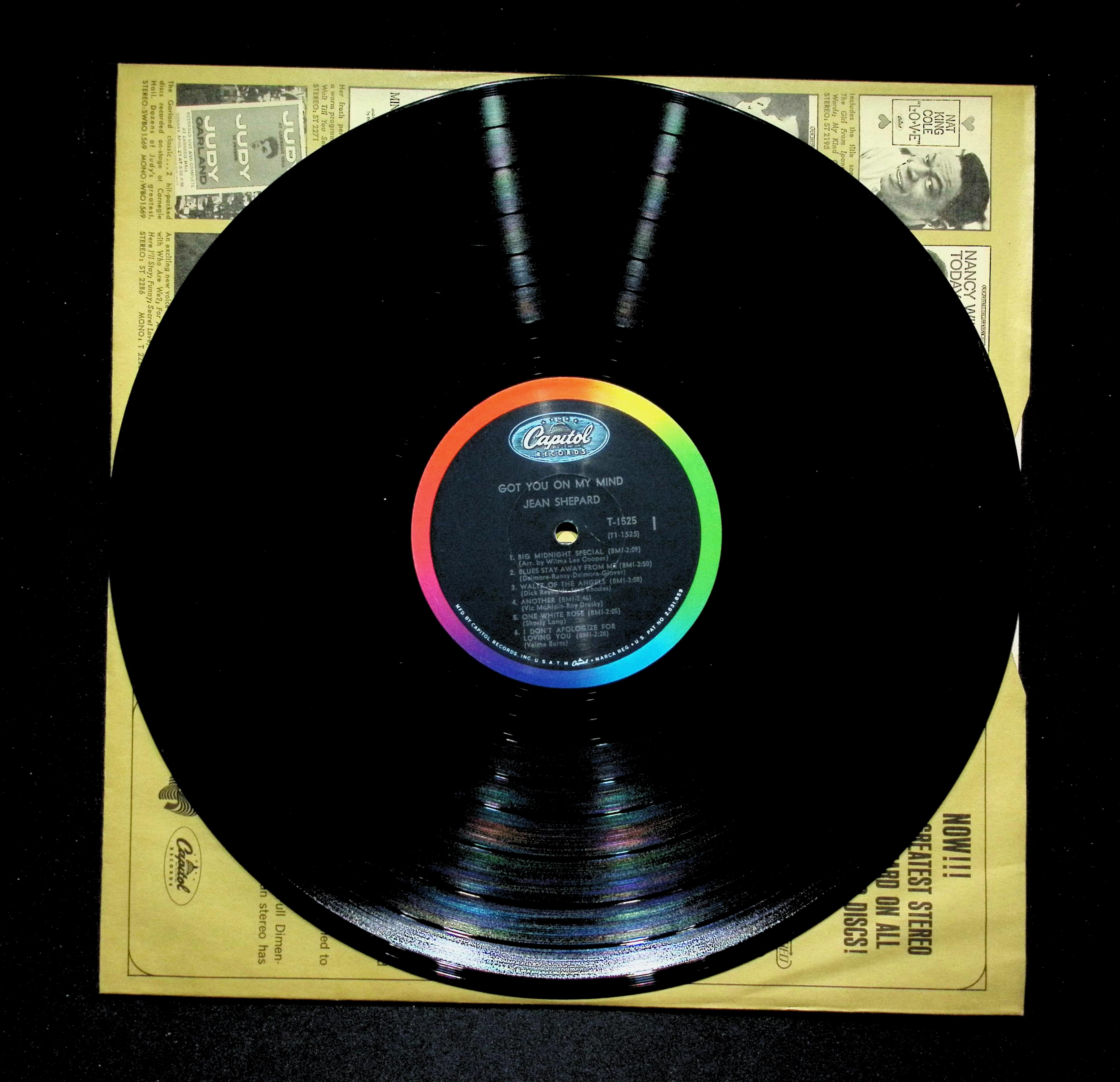 Jean Shepard - Got You On My Mind (1961) T 1525 Vinyl LP Record — image 4