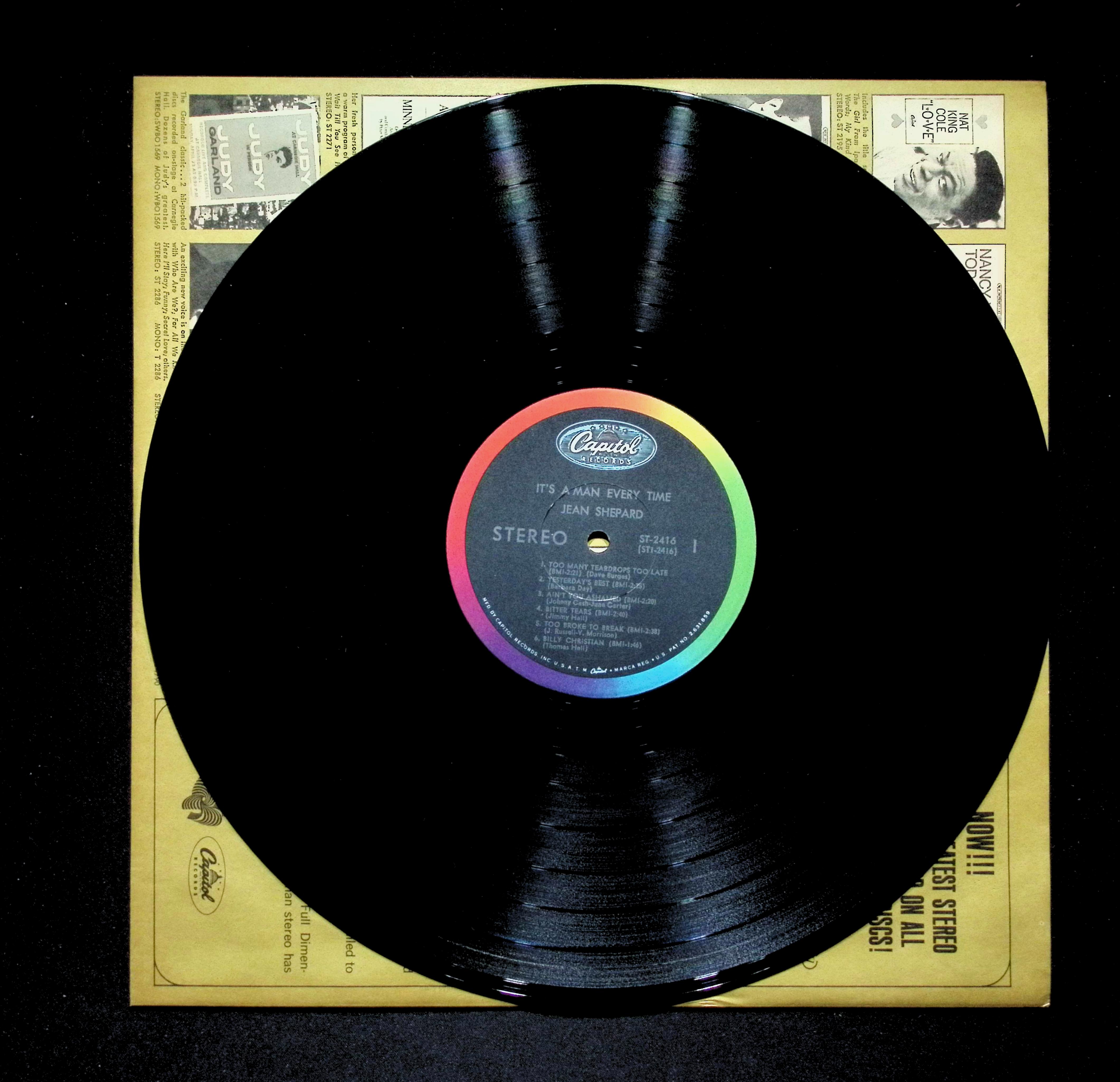 Jean Shepard - It's A Man Every Time (1965) ST2416 Vinyl LP Record — image 5