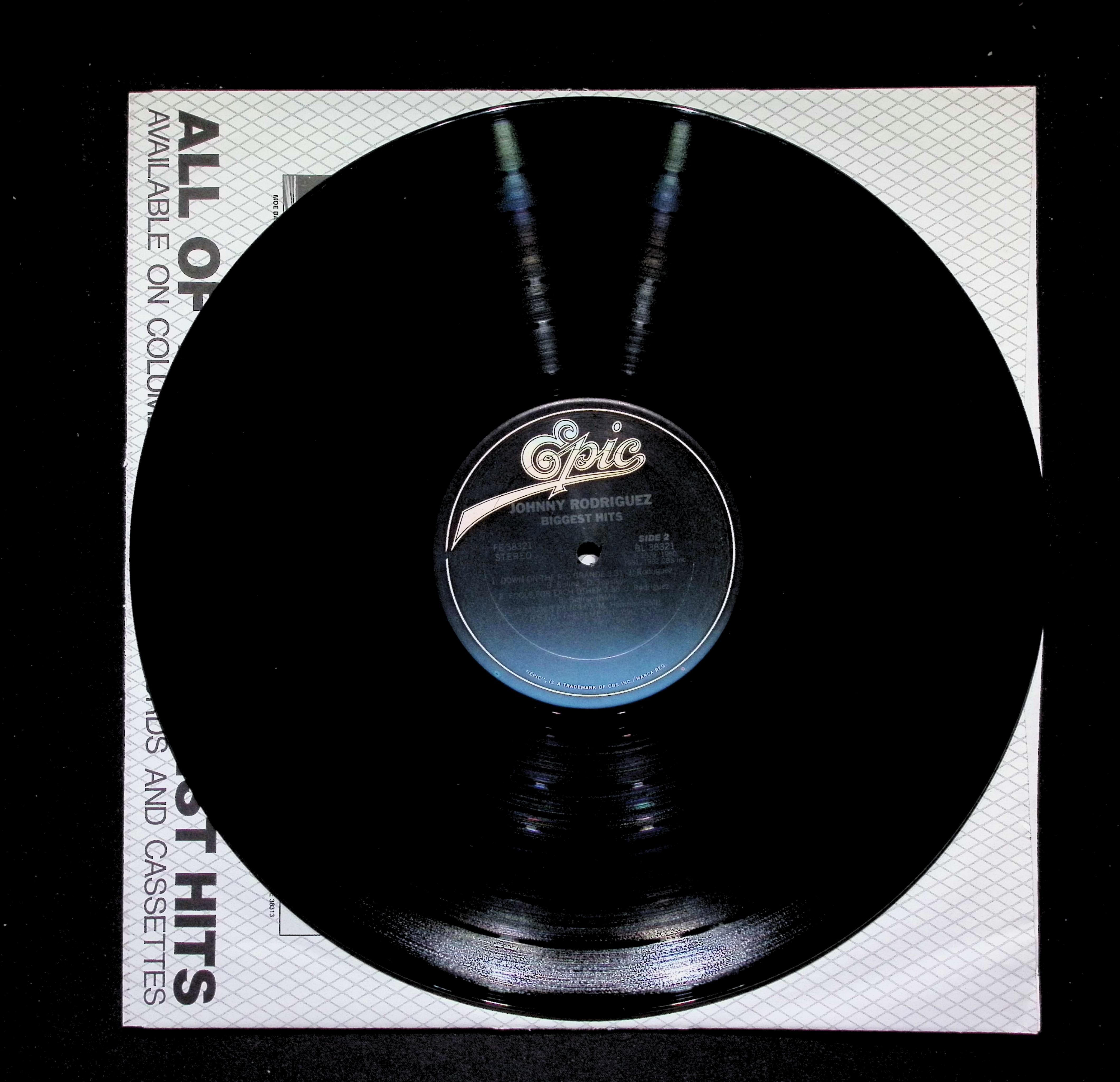 Johnny Rodriguez - Biggest Hits (1981) FE 38321 Vinyl LP Record — image 4