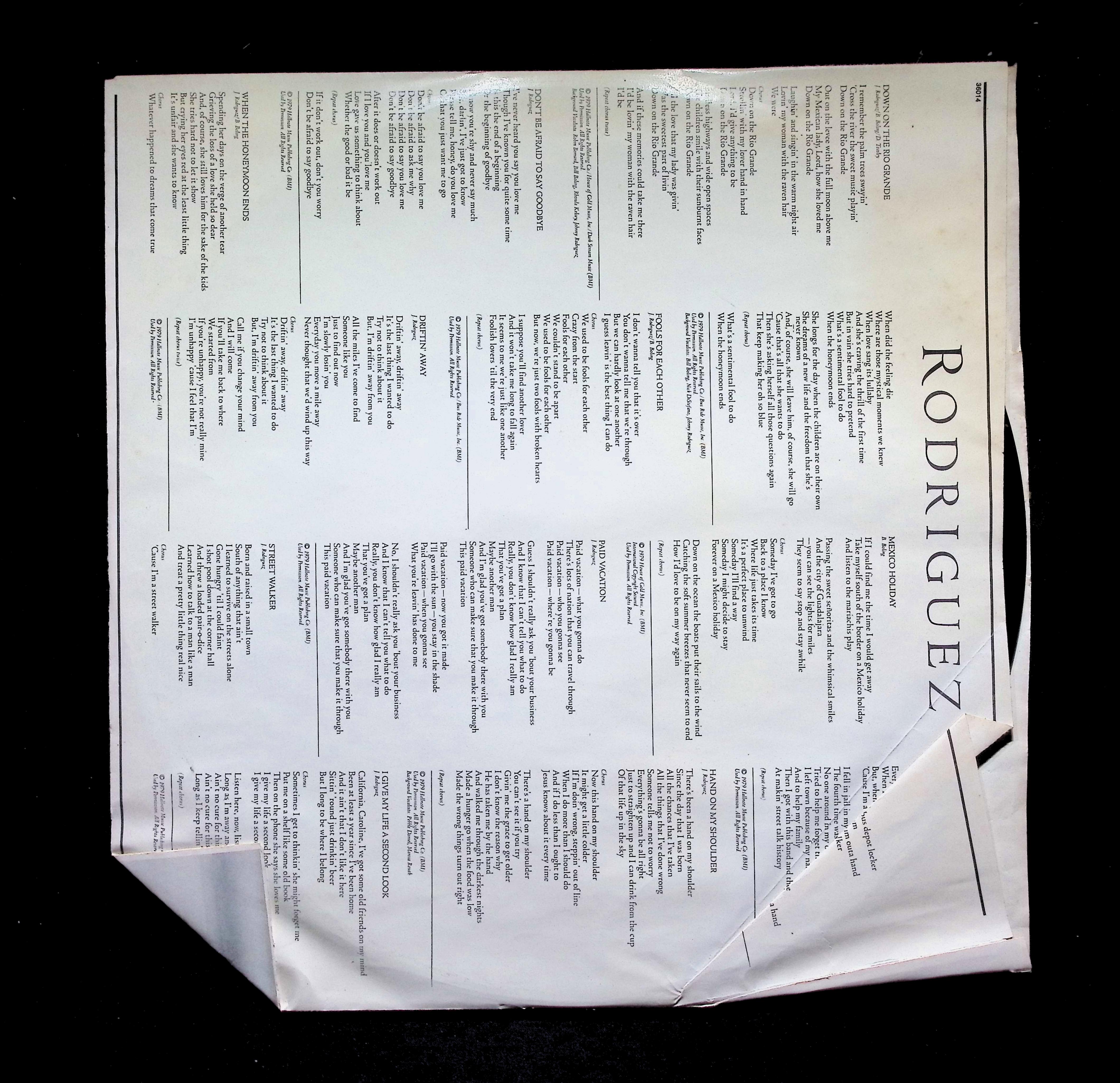 Johnny Rodriguez (4) - Rodriguez (1979) KE 36014 Vinyl LP Record — image 3