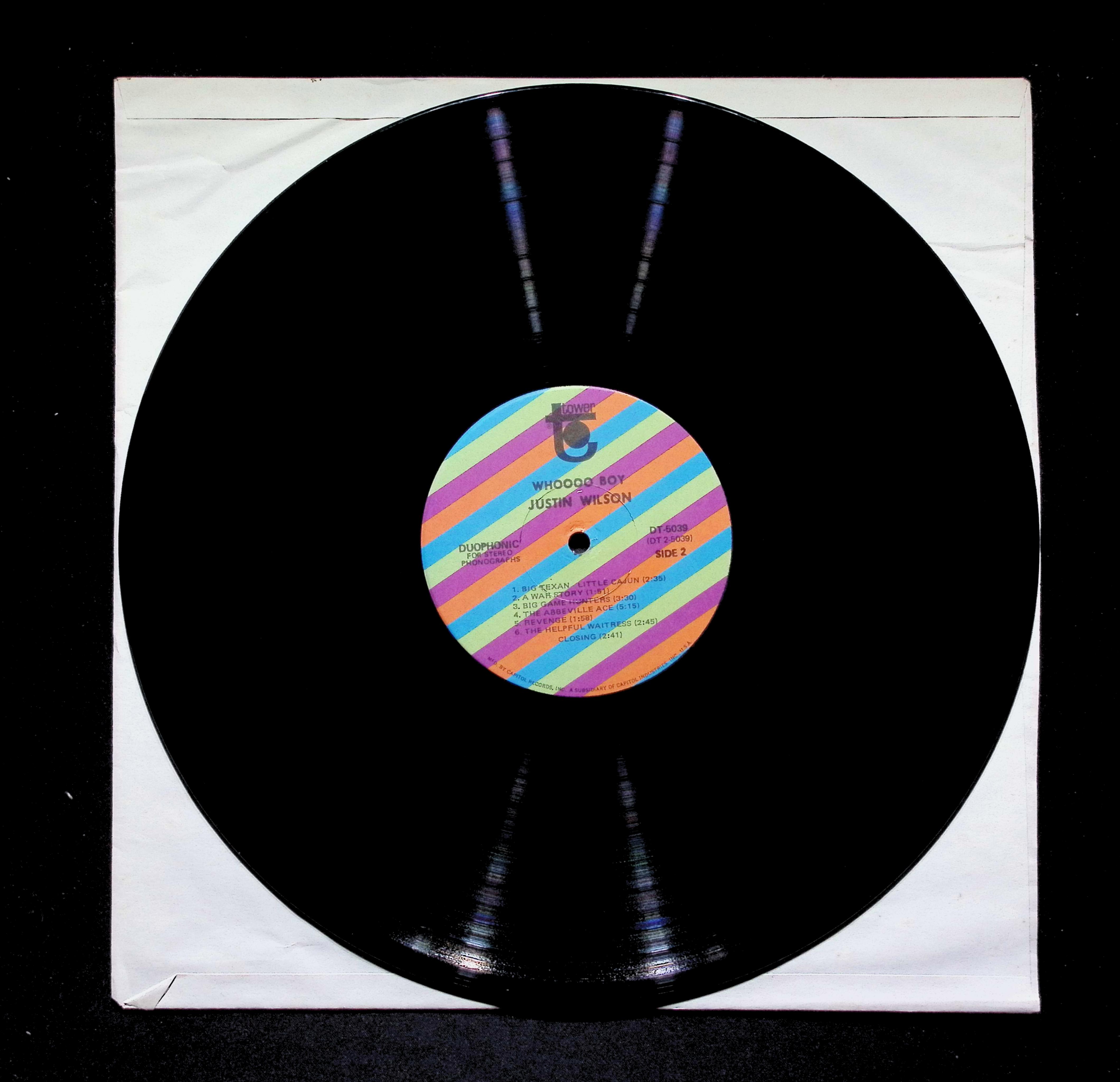 Justin Wilson - Whoooo Boy (1967) DT-5039 Vinyl LP Record — image 5