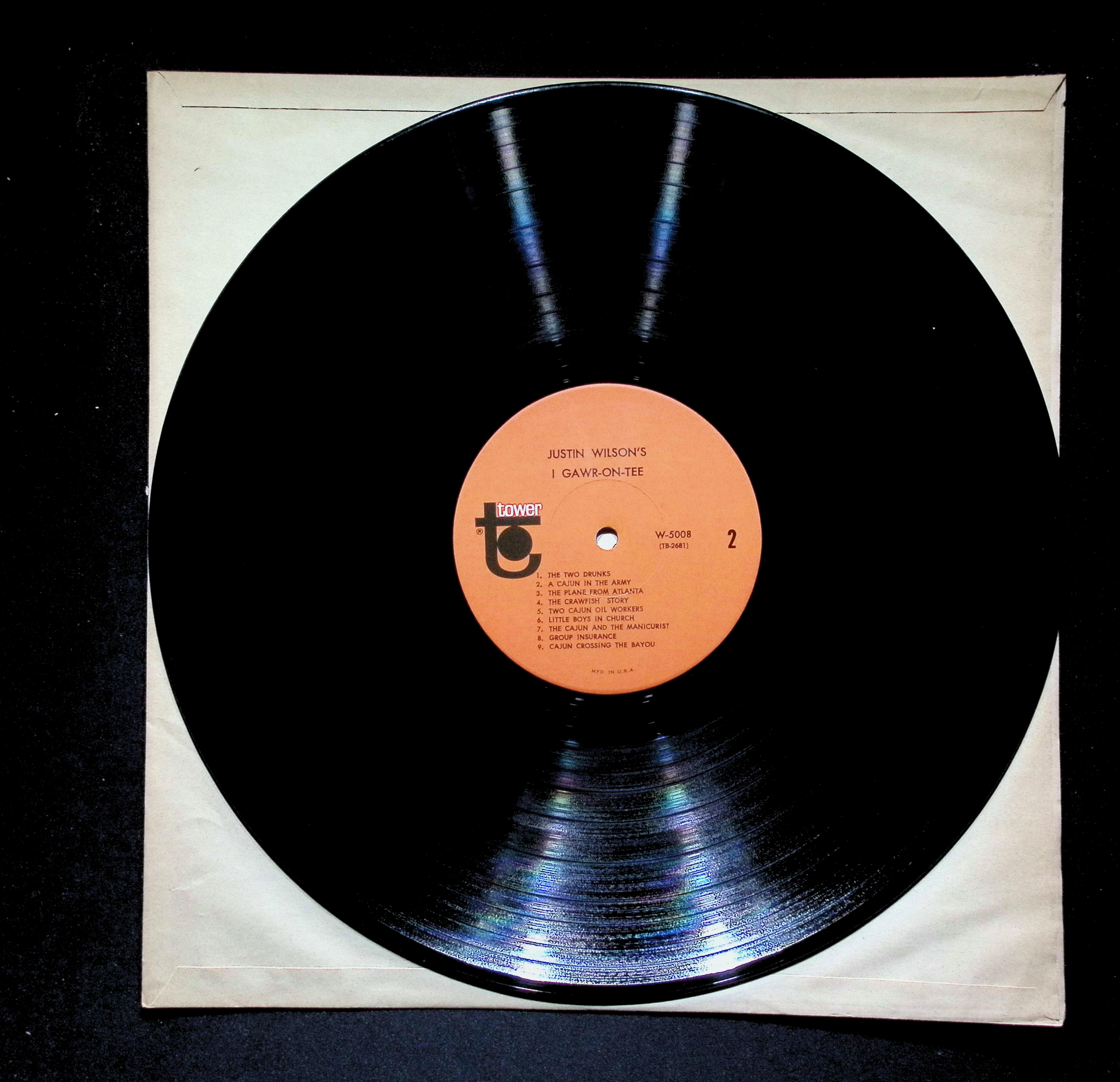 Justin Wilson - I Gawr-on-tee W-5008 Vinyl LP Record — image 4