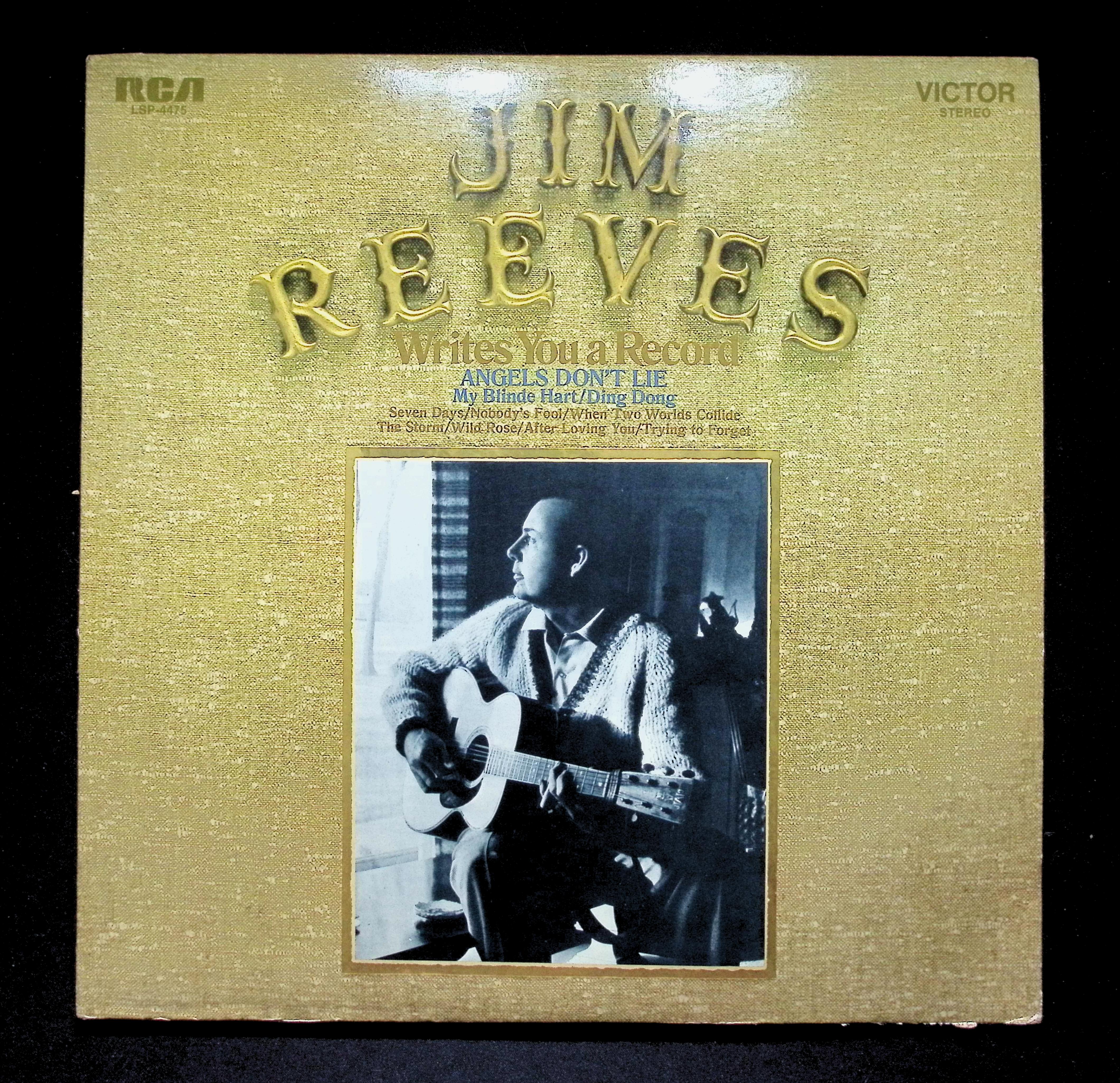 Jim Reeves - Writes You A Record (1971) LSP-4475 Vinyl LP