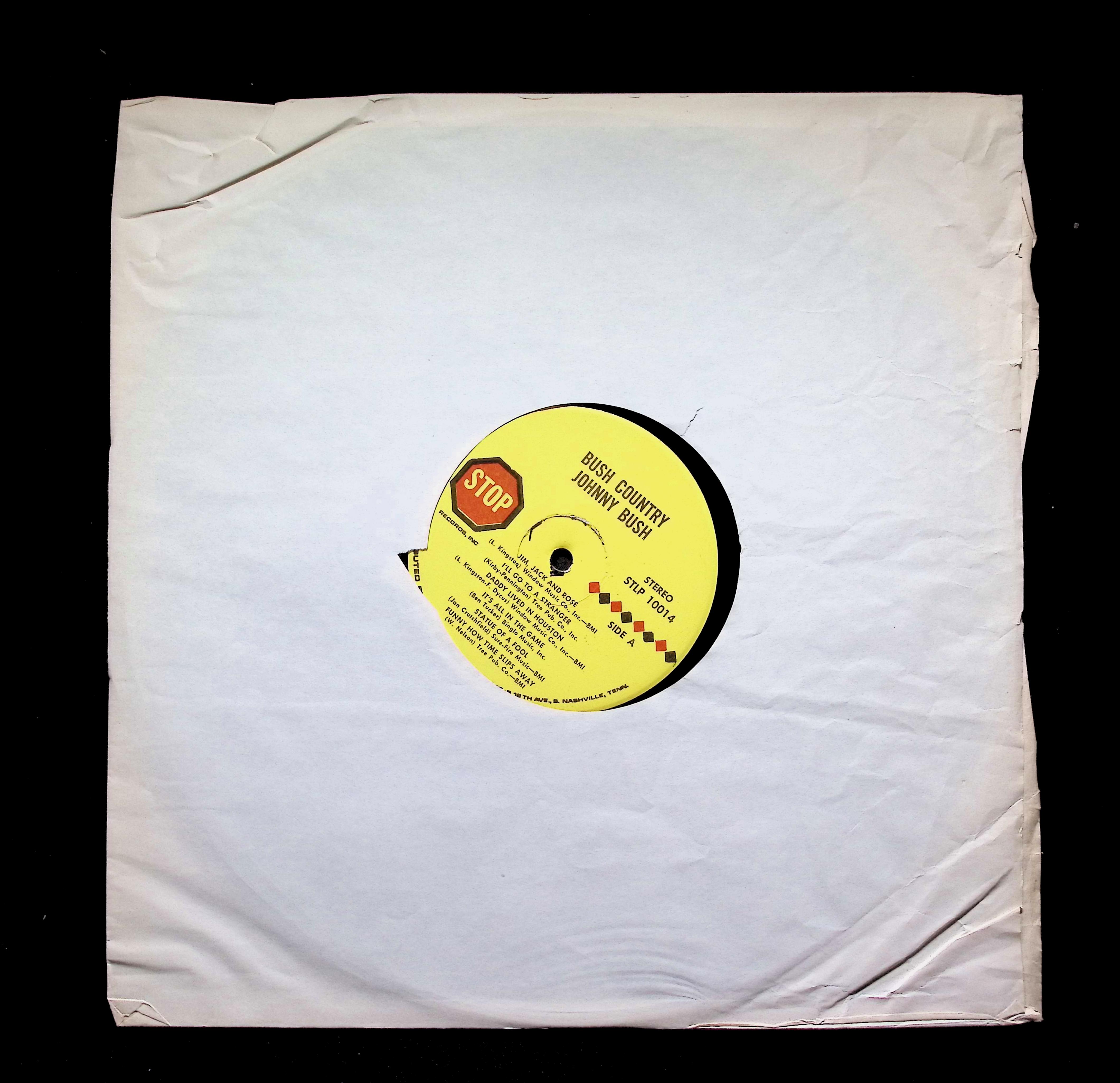 Johnny Bush - Bush Country (1970) STLP 10014 Vinyl LP — image 3