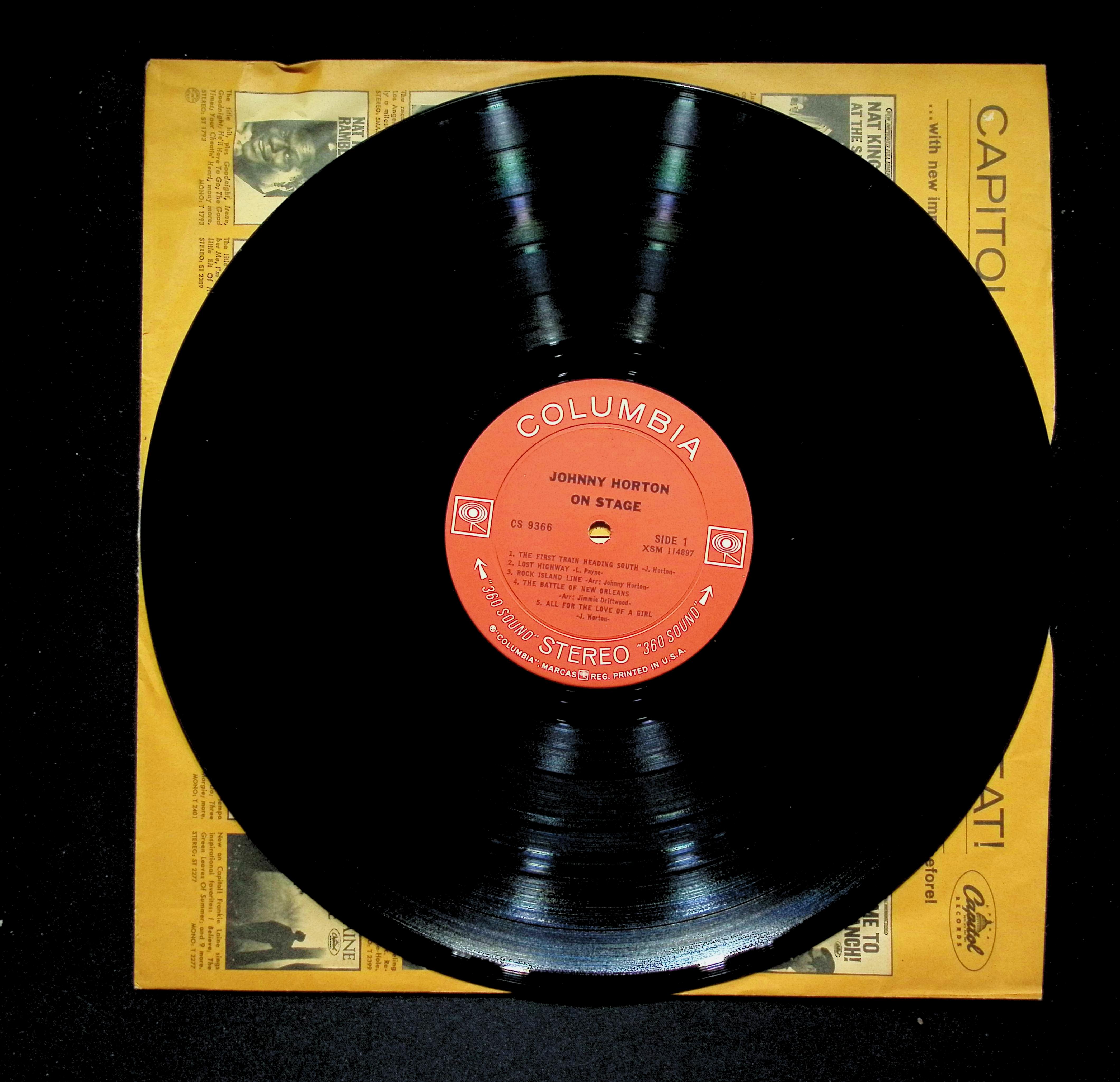 Johnny Horton - Johnny Horton On Stage CS 9366 Vinyl LP — image 4