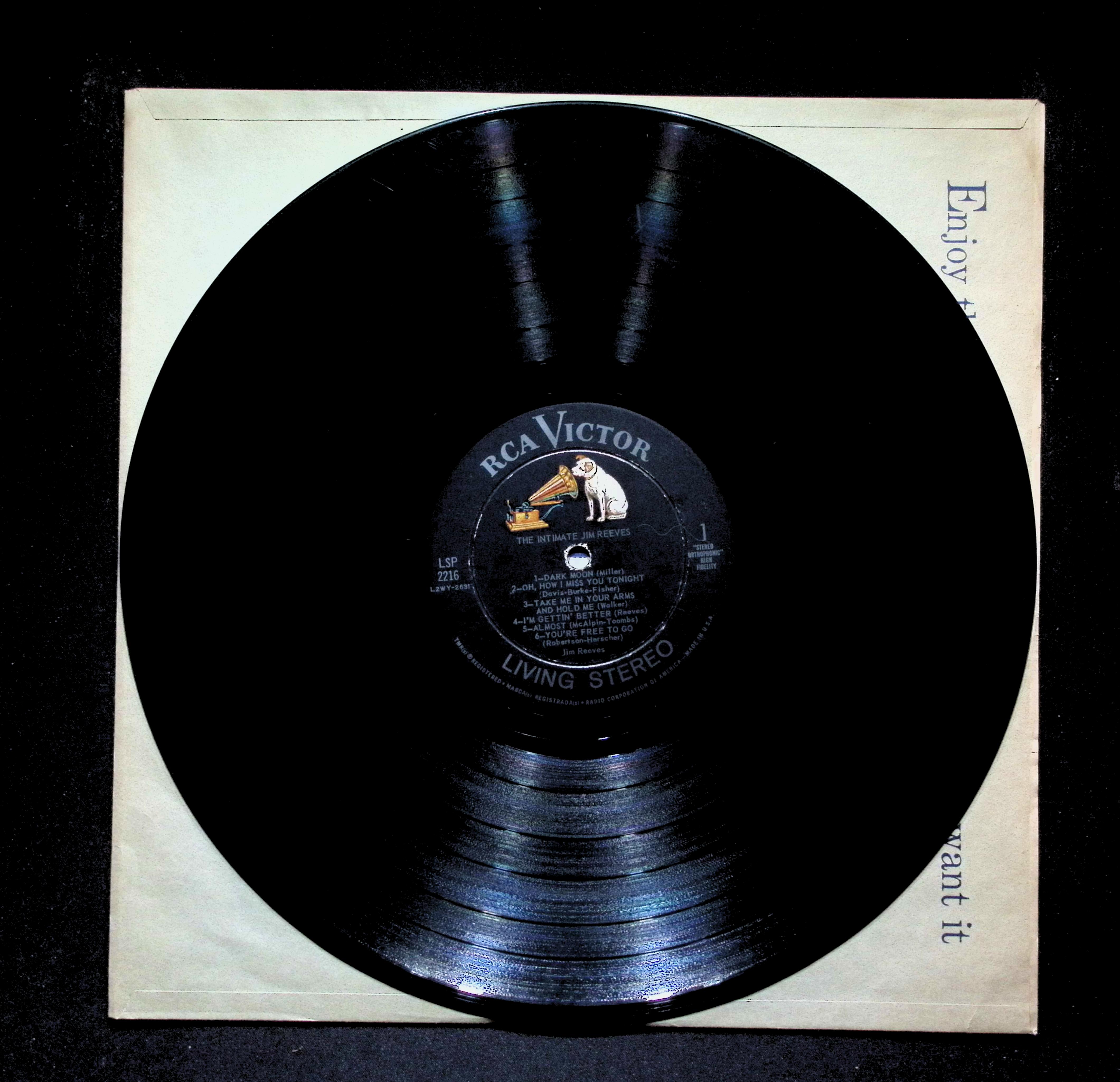 Jim Reeves - The Intimate Jim Reeves (1960) LSP-2216 Vinyl LP — image 4