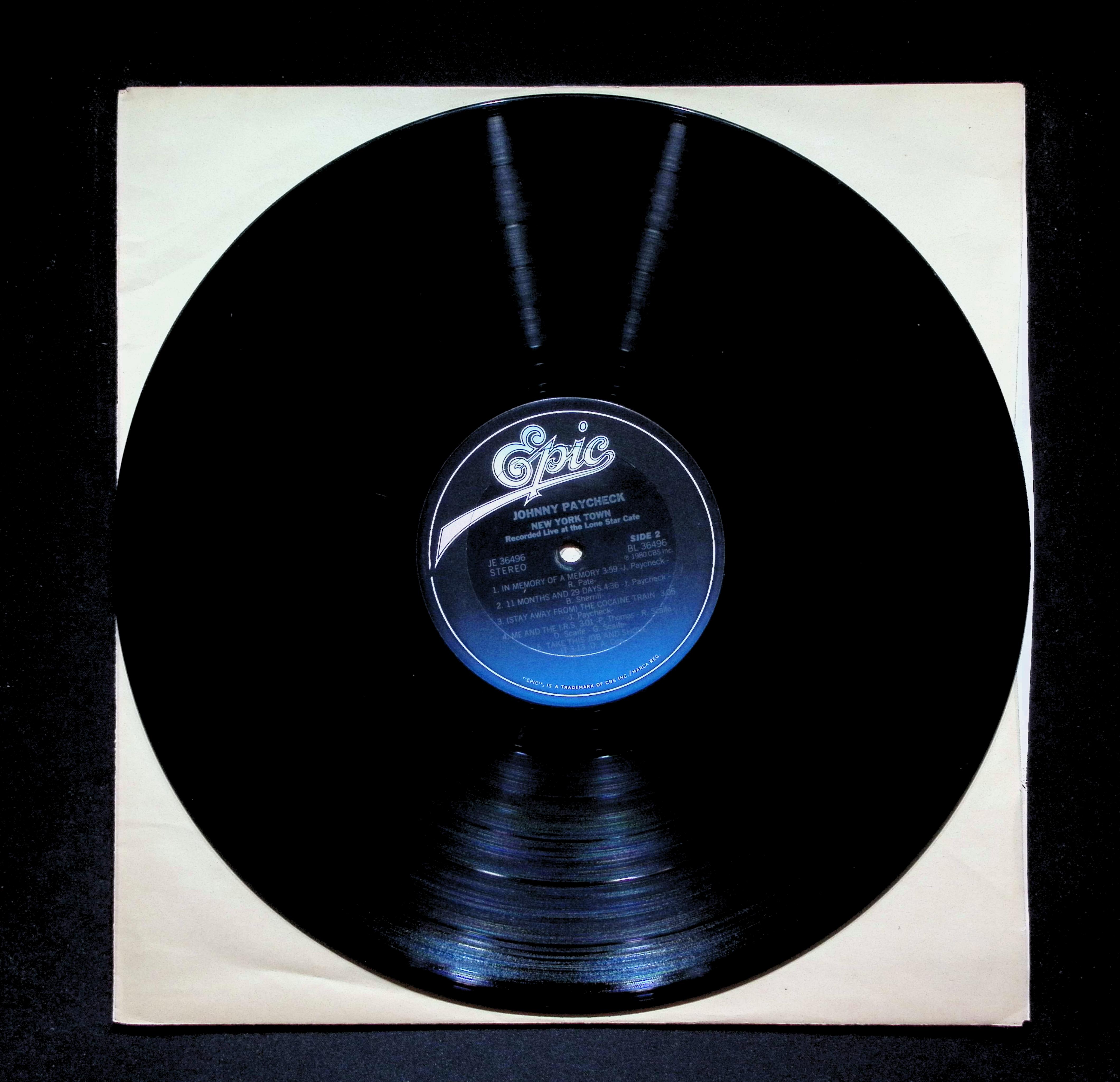 Johnny Paycheck - New York Town JE 36496 Vinyl LP — image 5