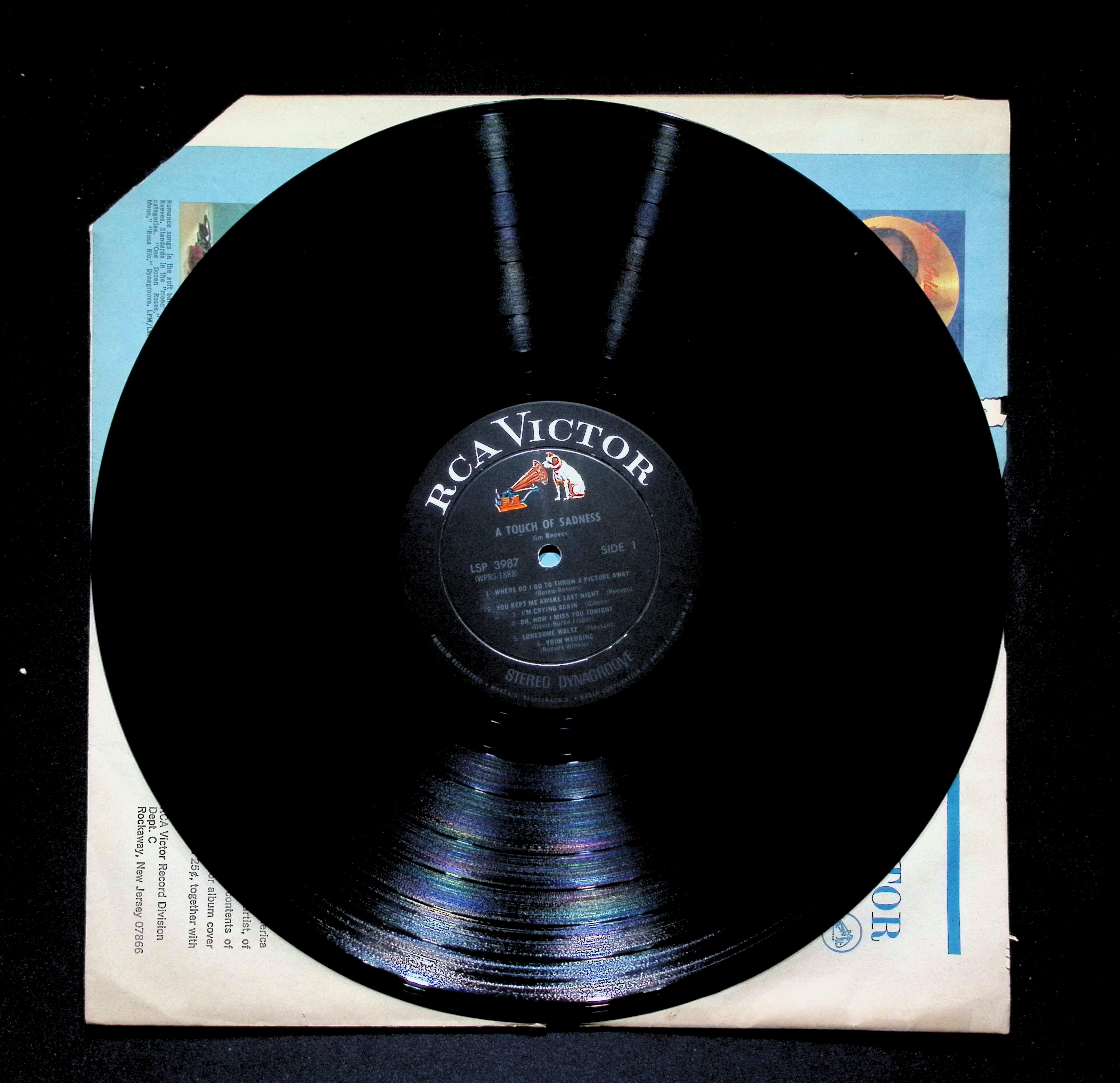 Jim Reeves - A Touch Of Sadness (1968) LSP-3987 Vinyl LP — image 5