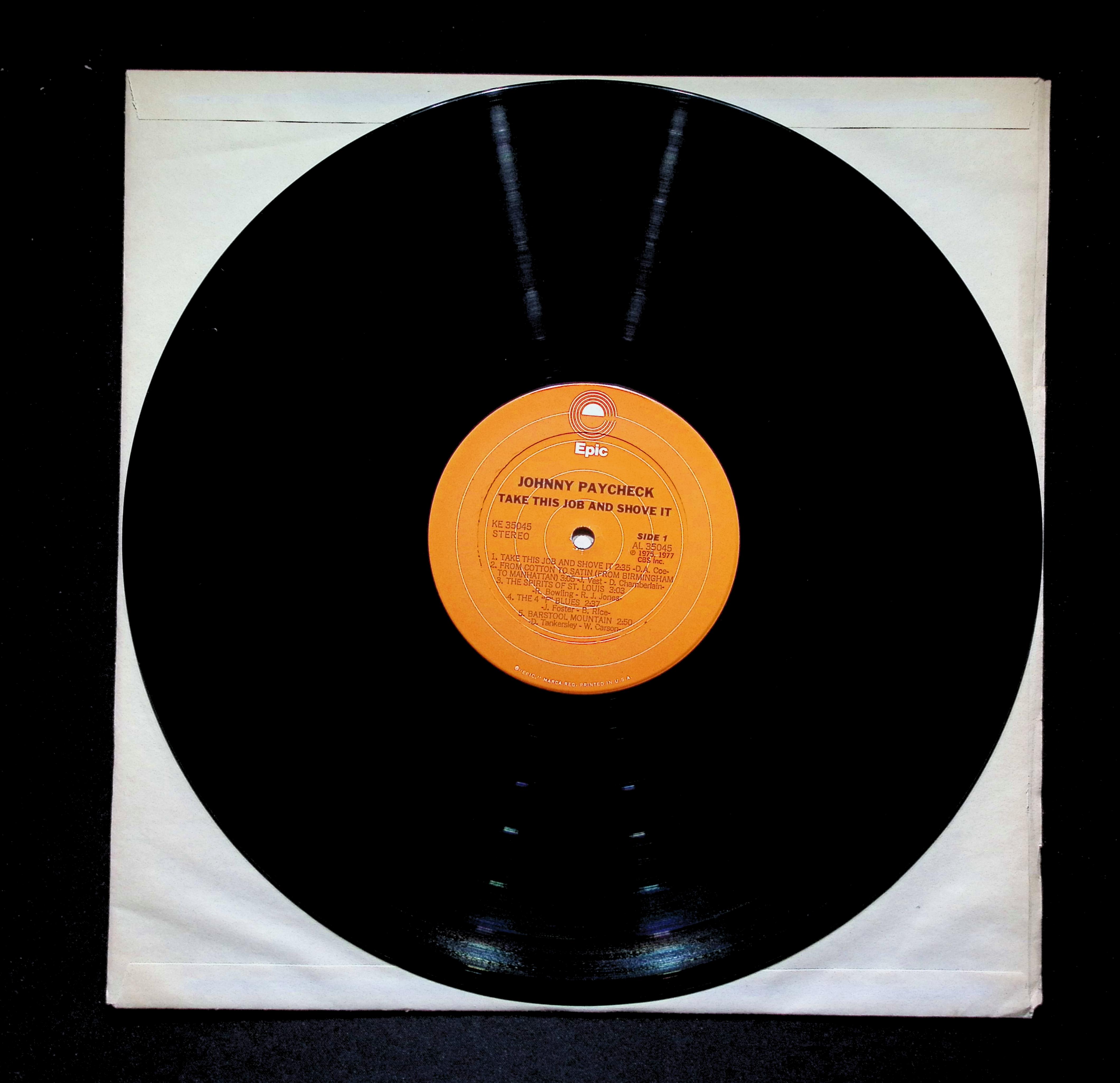 Johnny Paycheck - Take This Job And Shove It (1977) KE 35045 Vinyl LP — image 5