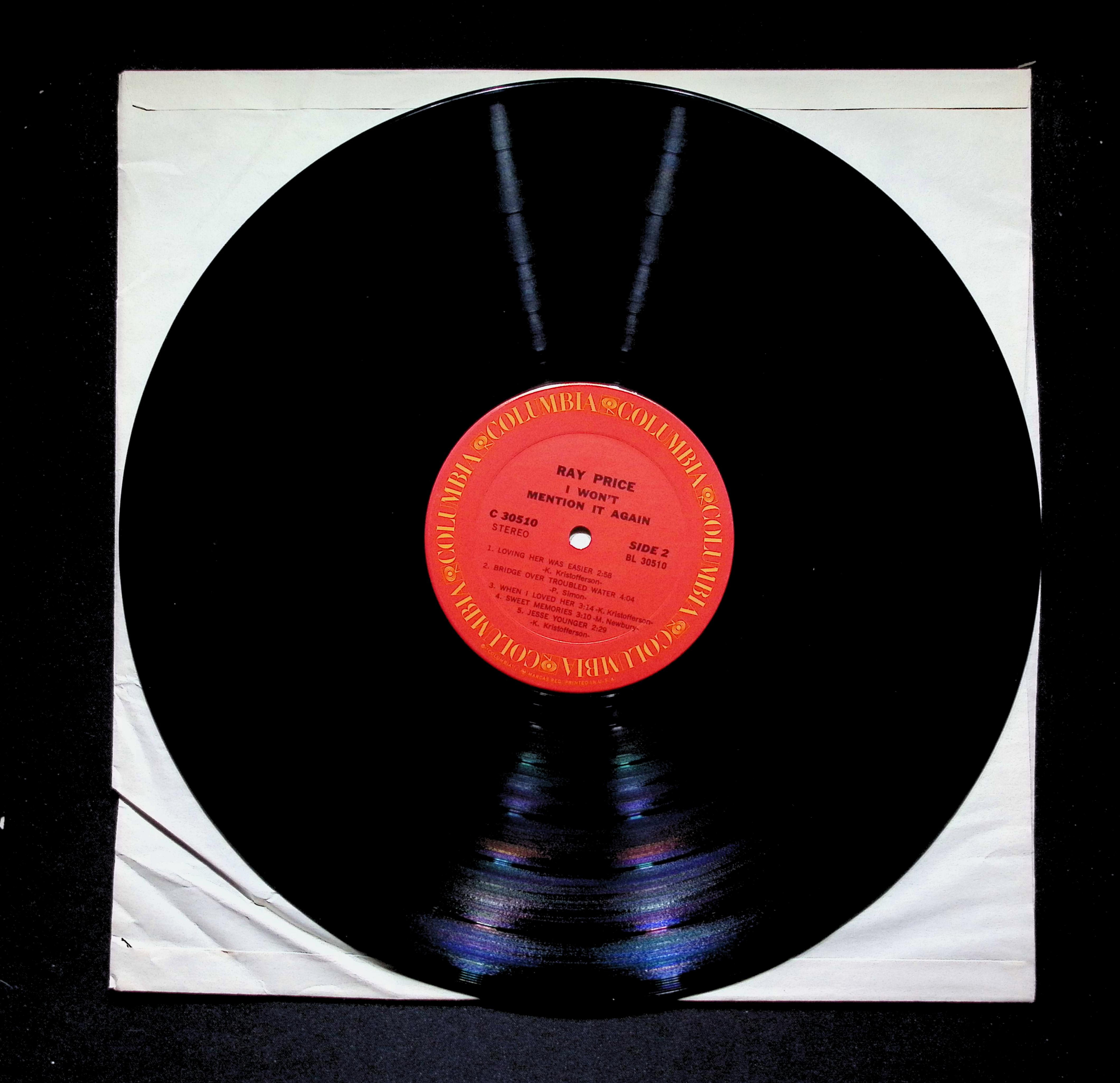 Ray Price - I Won't Mention It Again (1971) C 30510 Vinyl LP — image 4