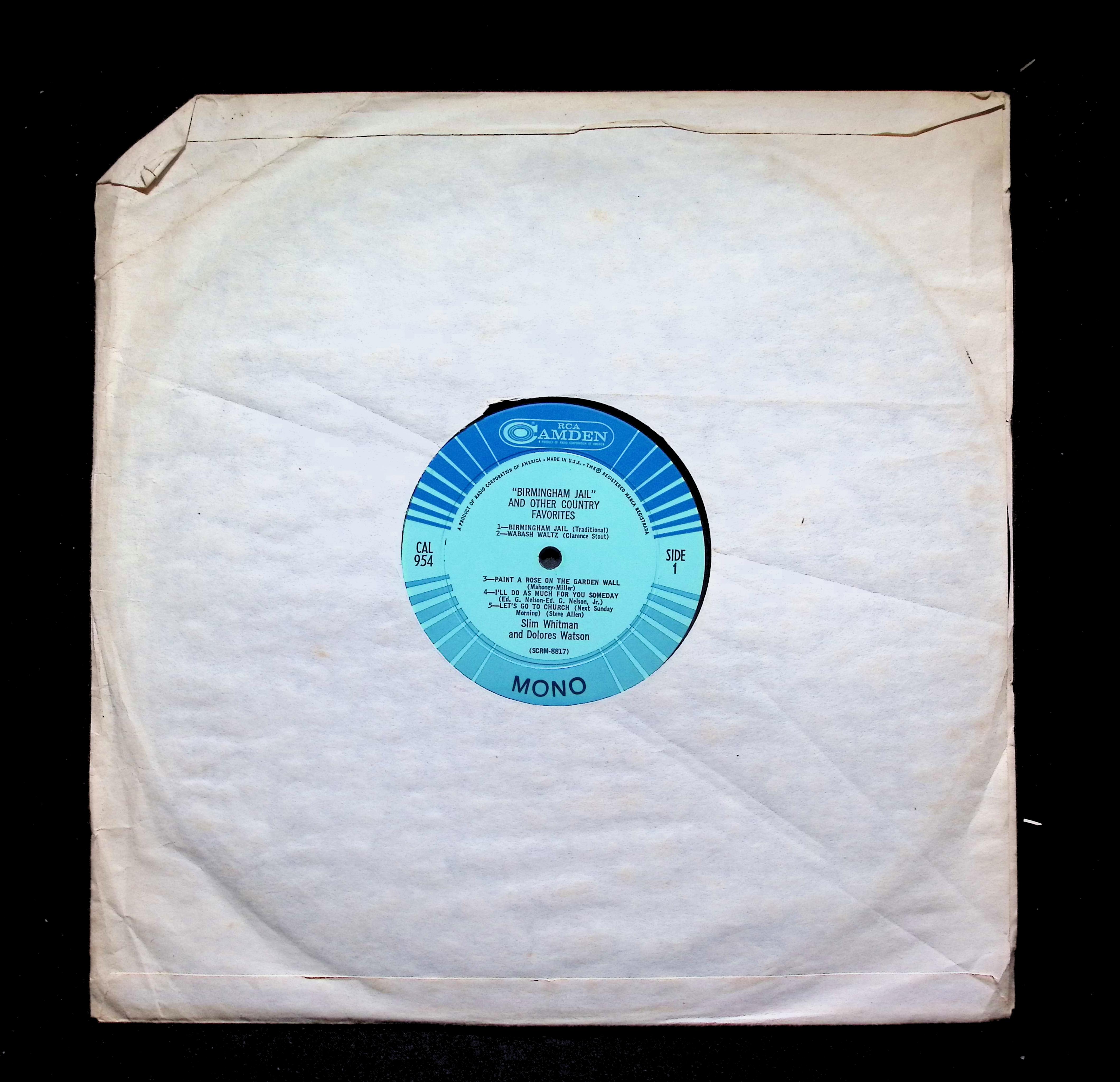 Slim Whitman - Birmingham Jail And Other Country Favourites CAL-954 LP — image 3