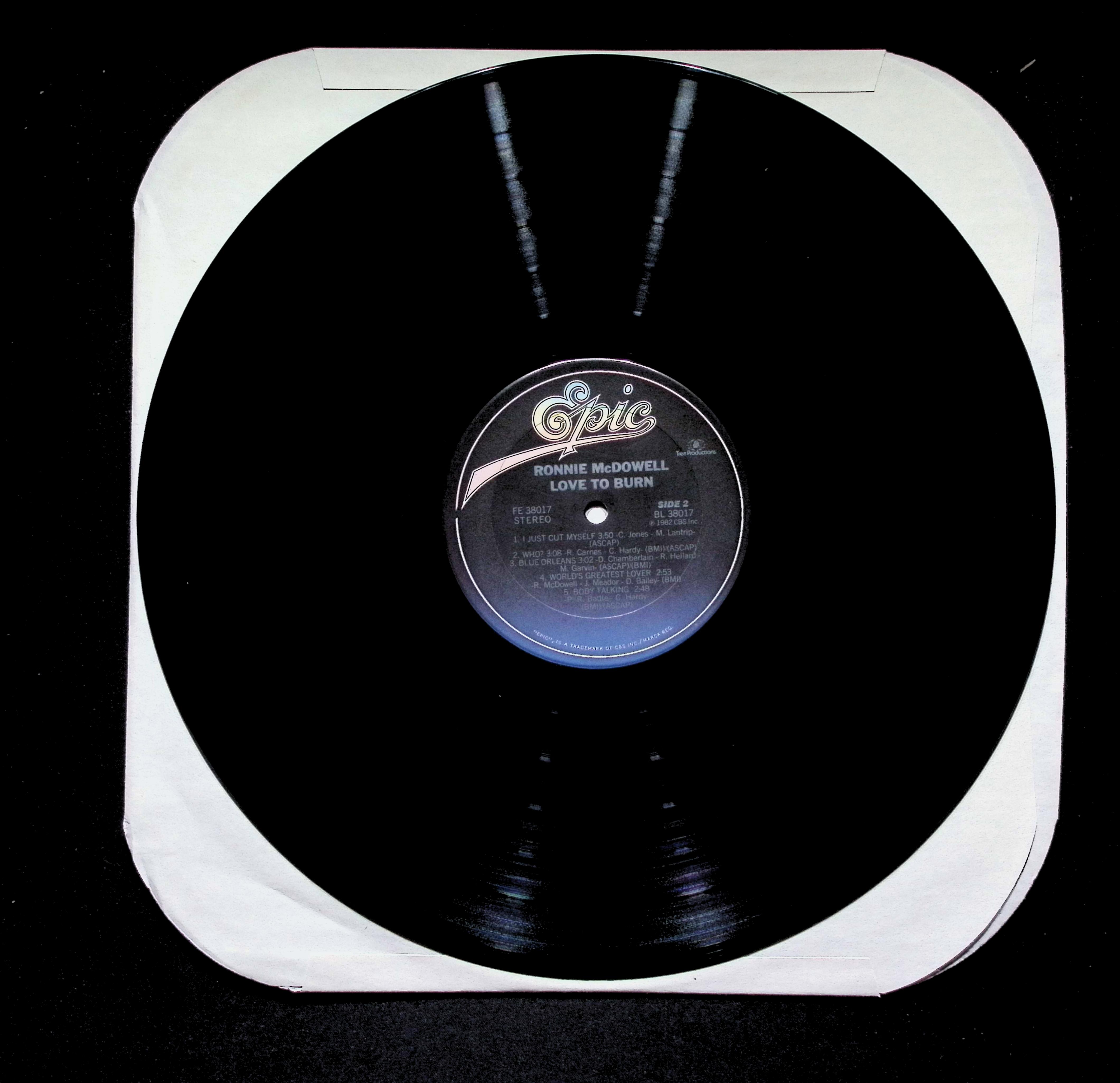 Ronnie McDowell - Love To Burn (1982) AL 38017 Vinyl LP — image 4