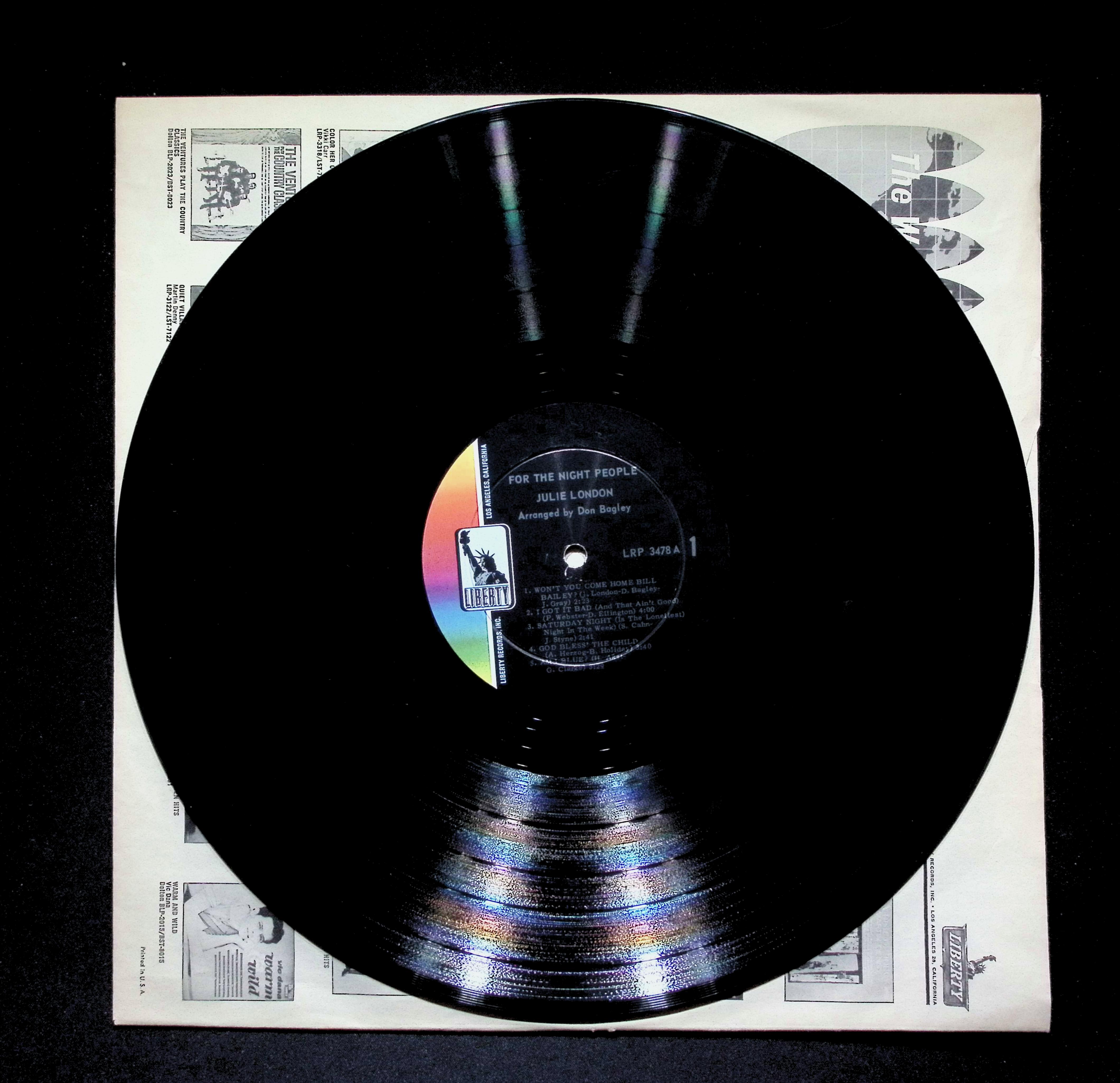 Julie London - For The Night People (1966) LRP-3478 Vinyl LP — image 4