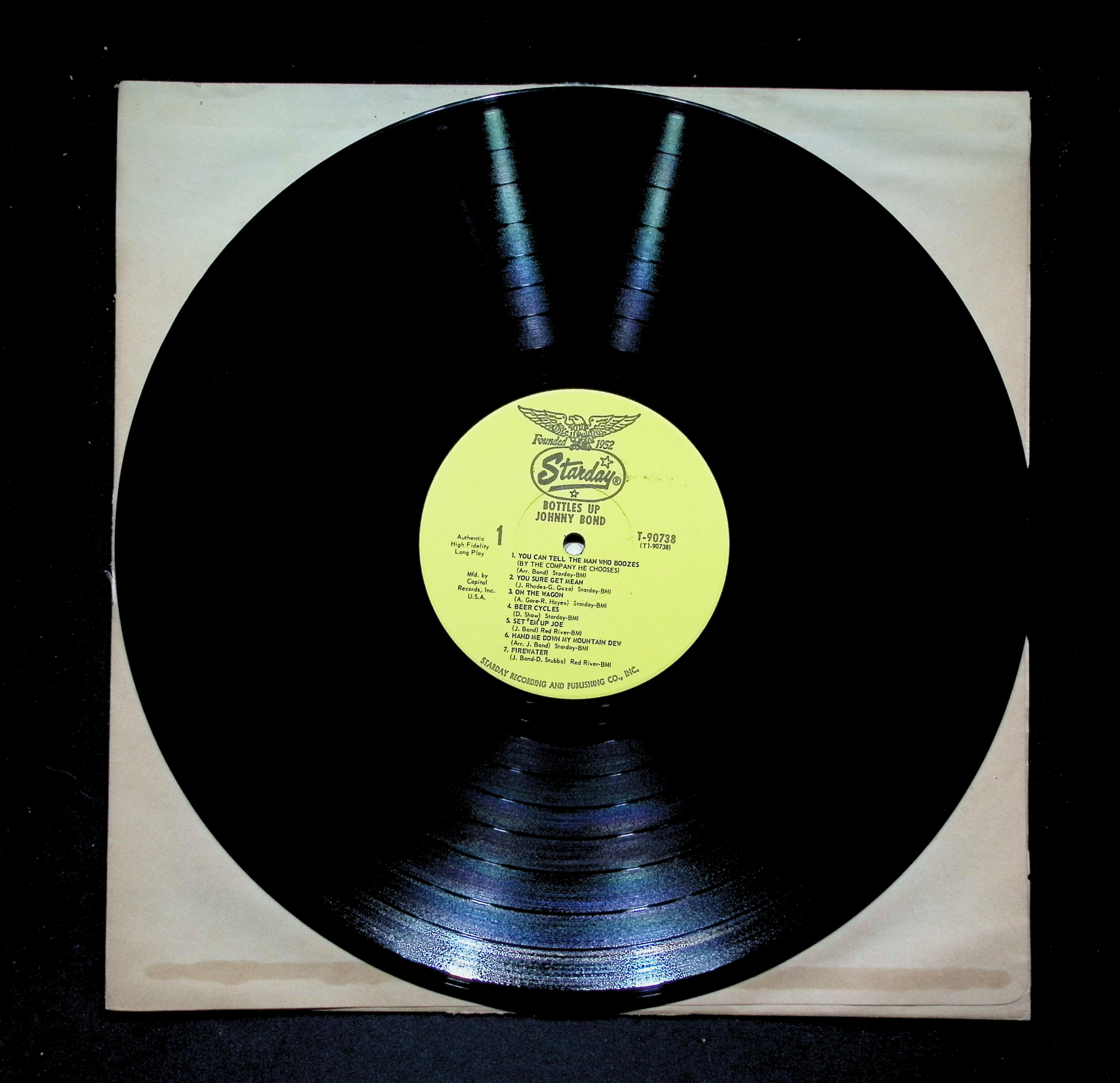 Johnny Bond - Bottles Up SLP 378 Vinyl LP — image 5