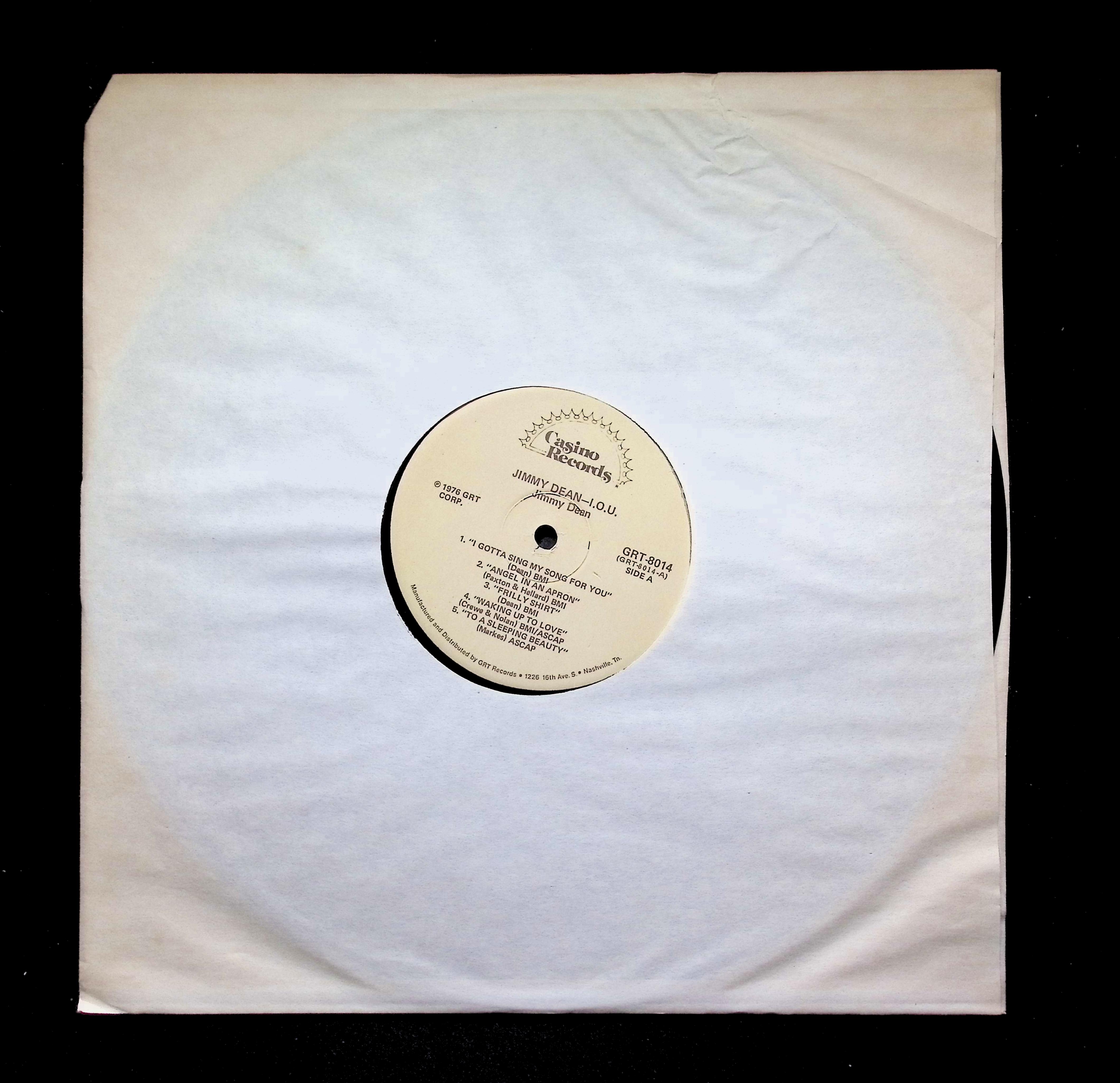 Jimmy Dean - I. O .U. (1976) GRT 8014 Vinyl LP — image 3