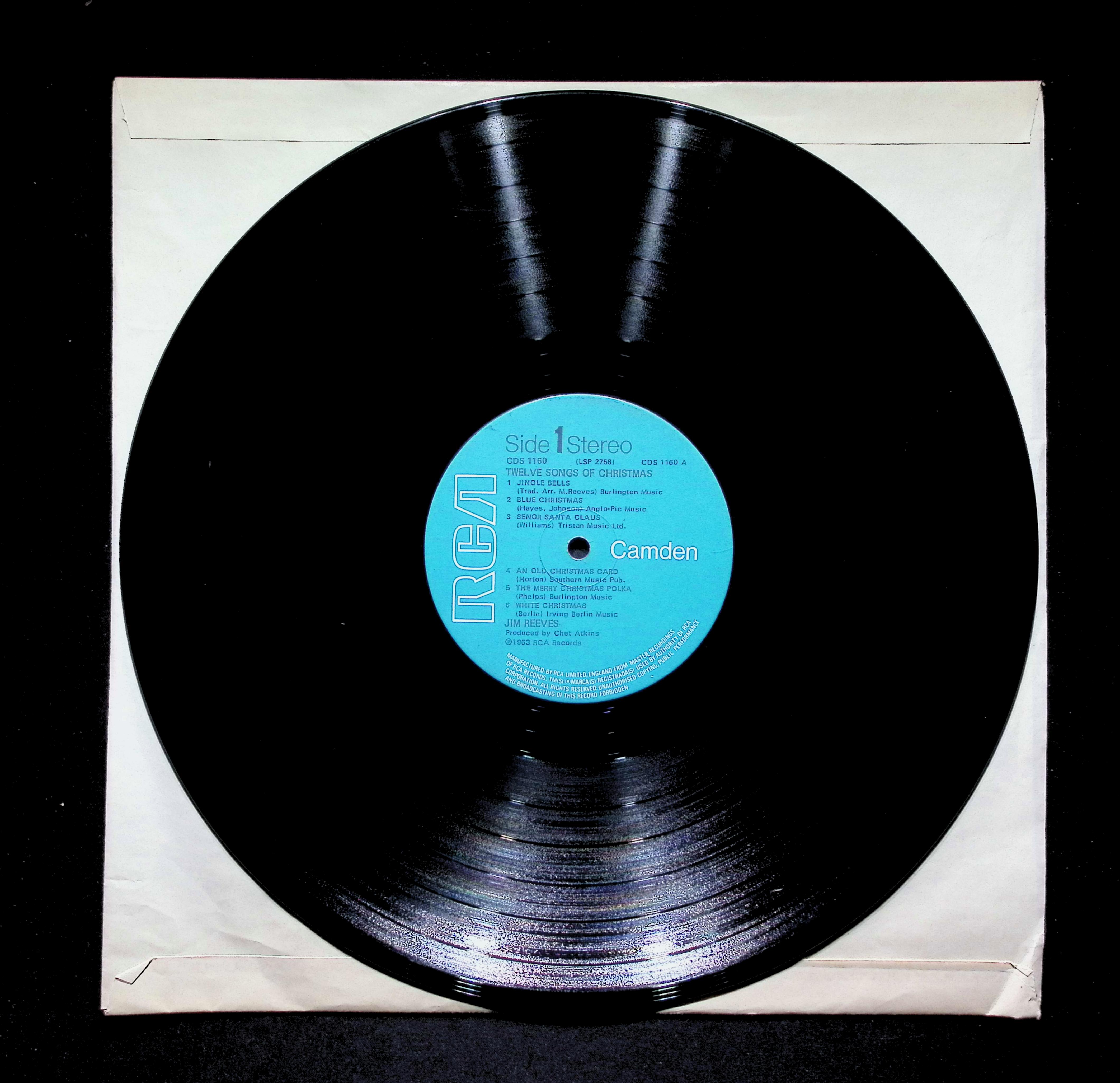 Jim Reeves - 12 Songs Of Christmas CDS 1160 LP Vinyl — image 5