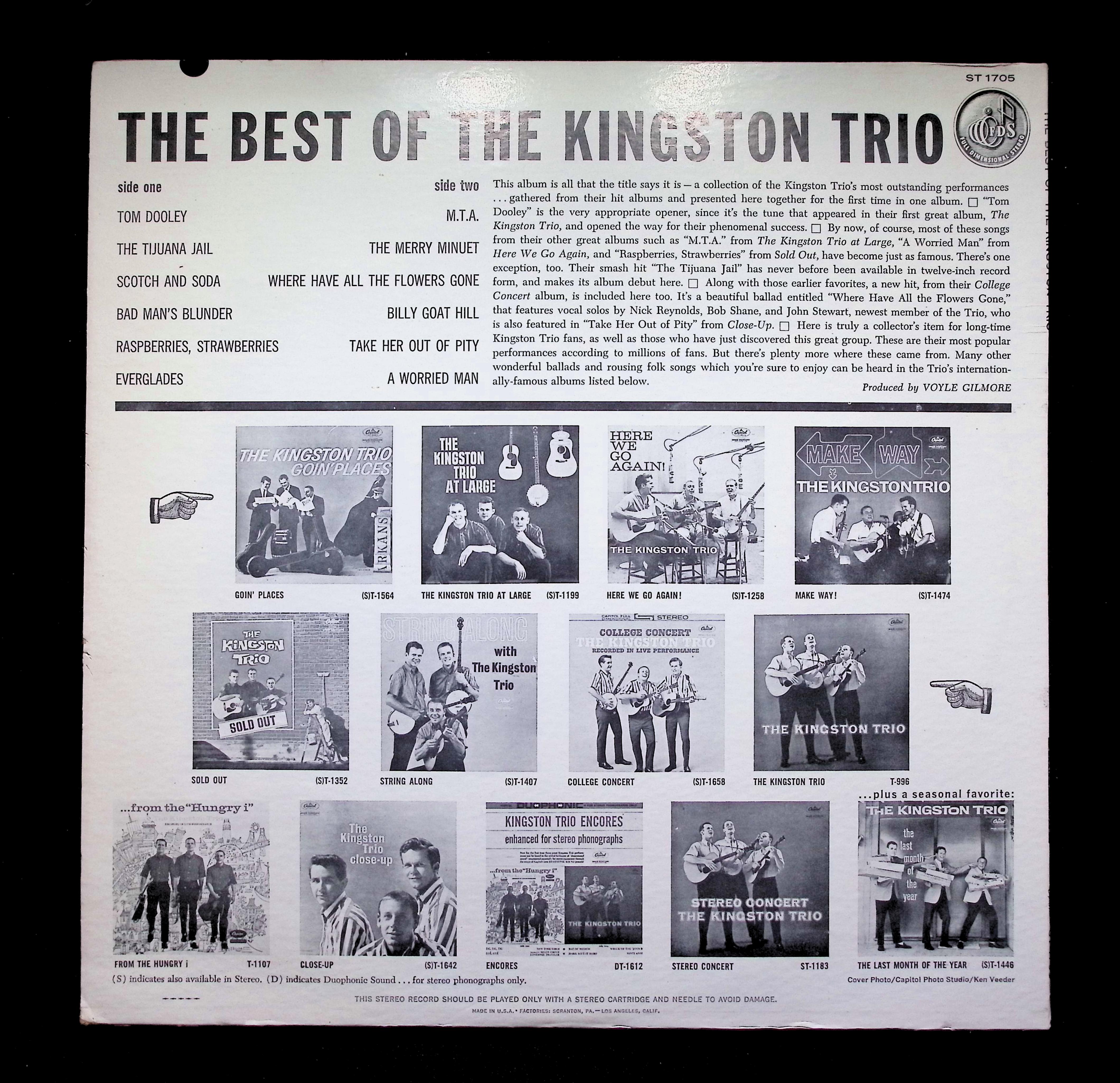 Kingston Trio - The Best Of The Kingston Trio (1967) ST-1705 LP — image 2