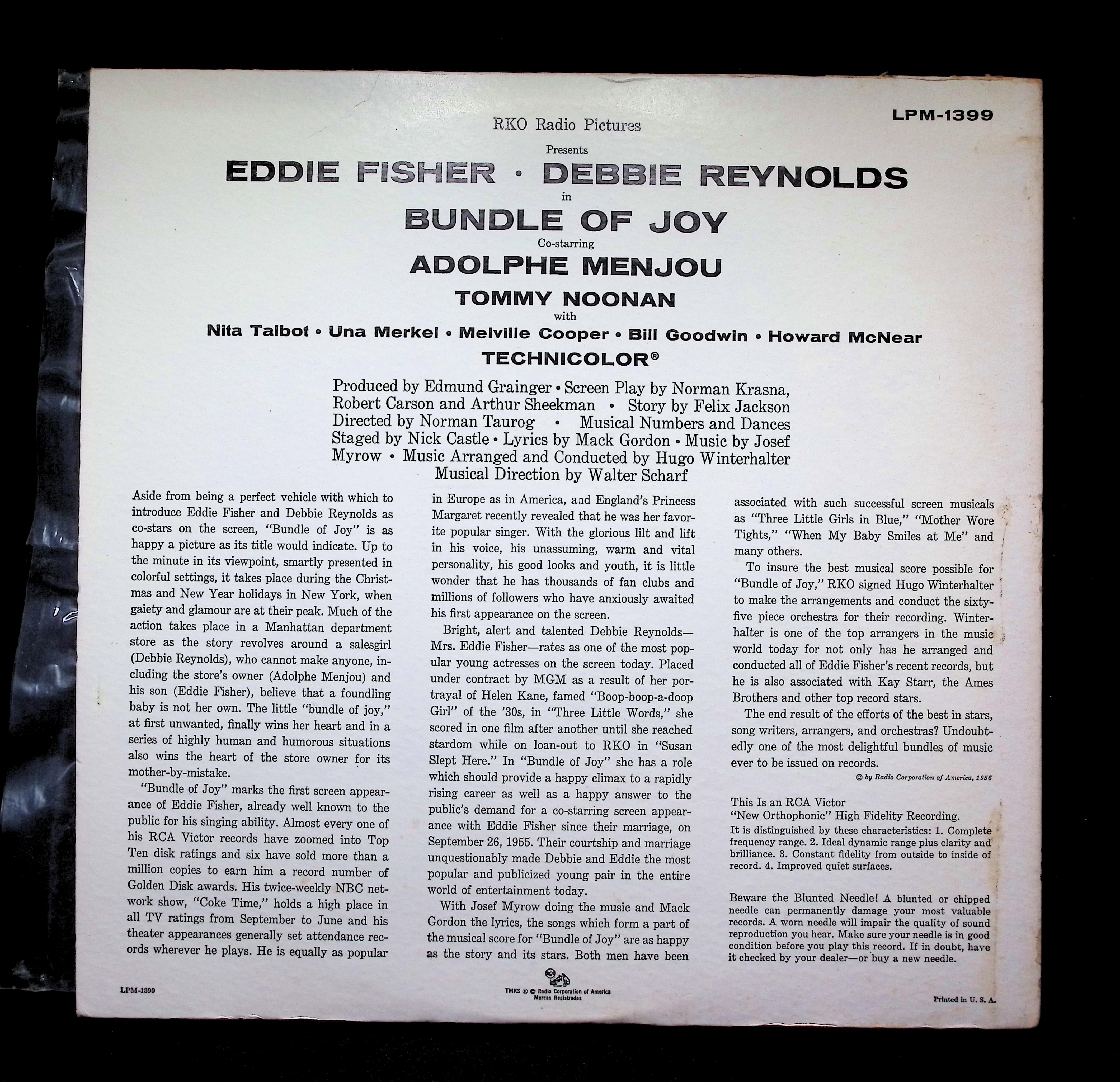 Eddie Fisher - Eddie Fisher And Debbie Reynolds In Bundl... (1956) LPM-1399 — image 2