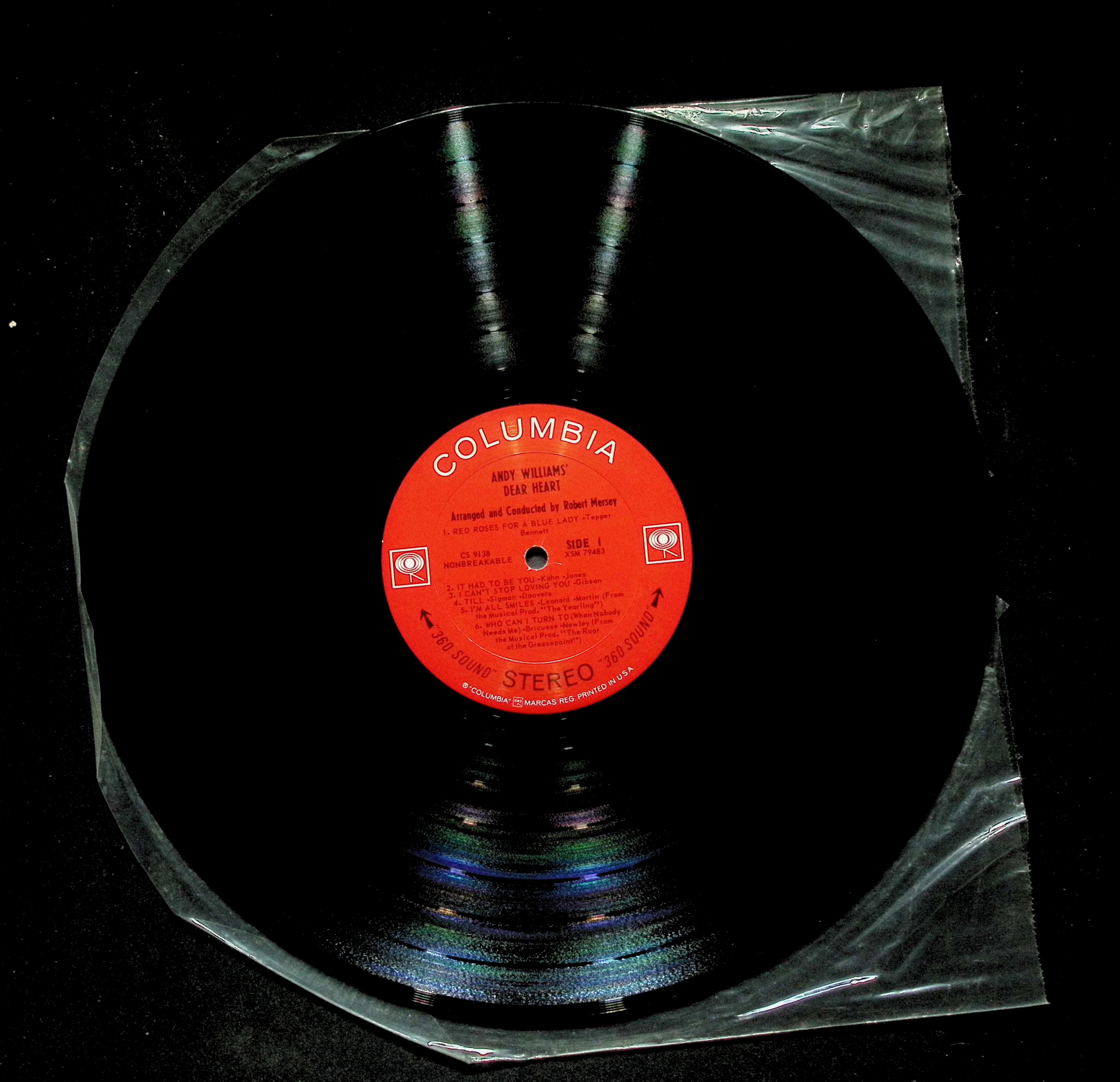 Andy Williams - Dear Heart CL 2338 LP Vinyl — image 5