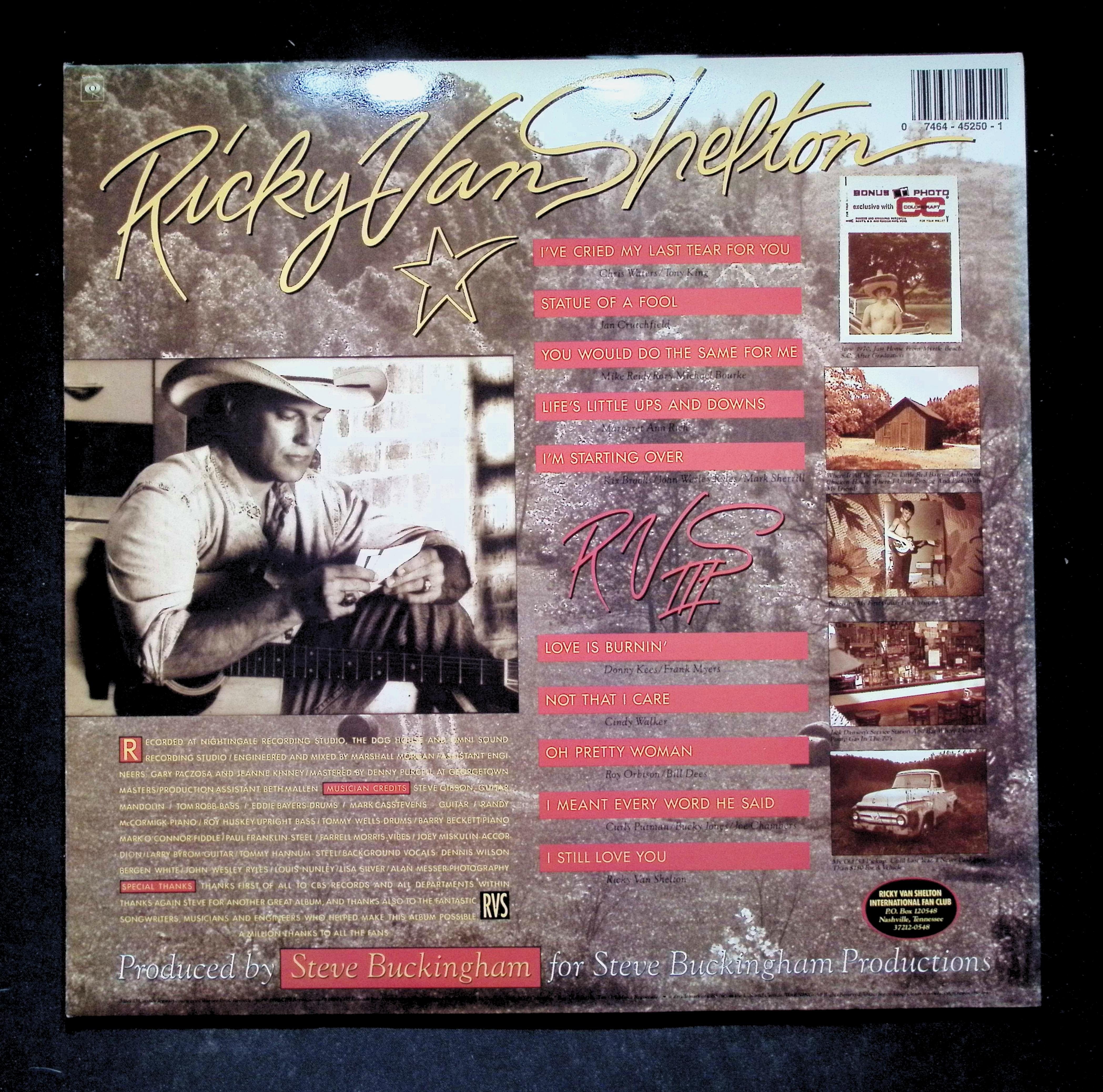 Ricky Van Shelton - RVS III C 45250 Vinyl LP — image 2