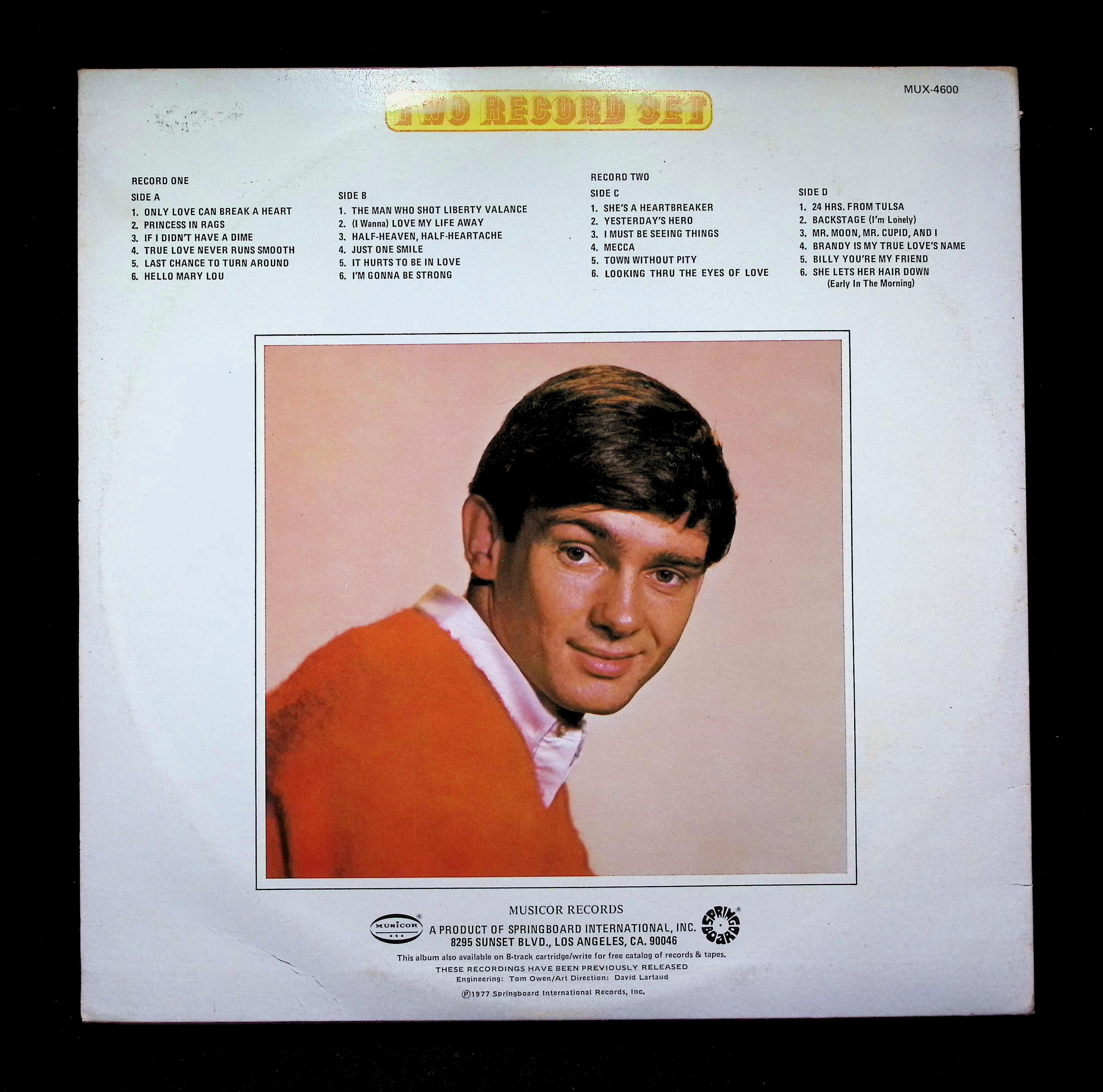 Gene Pitney - The Best Of Gene Pitney (1977) MUX-4600 Vinyl LP — image 2