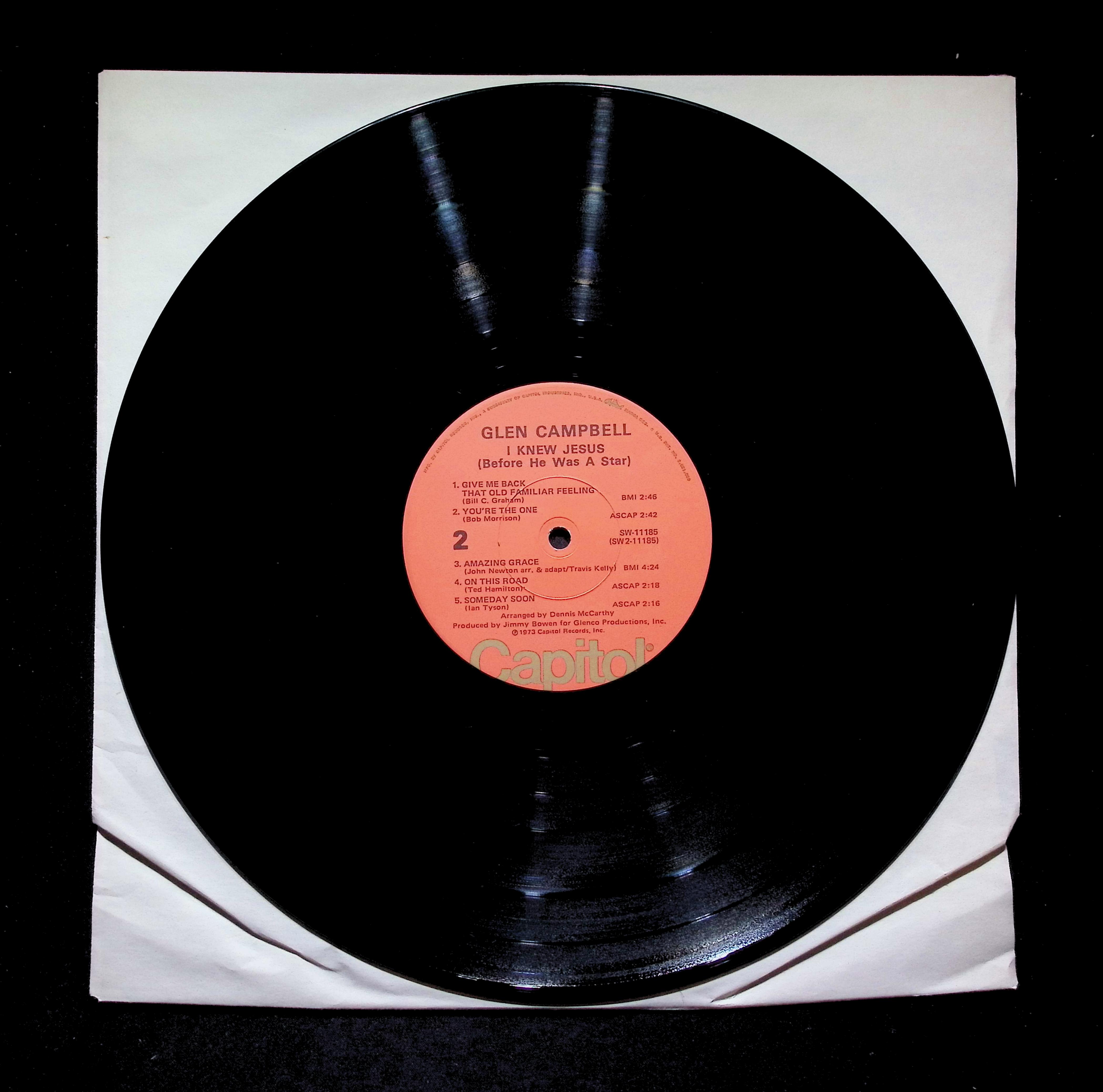 Glen Campbell - I Knew Jesus (Before He Was a Star) (1973) SW-11185 LP — image 4