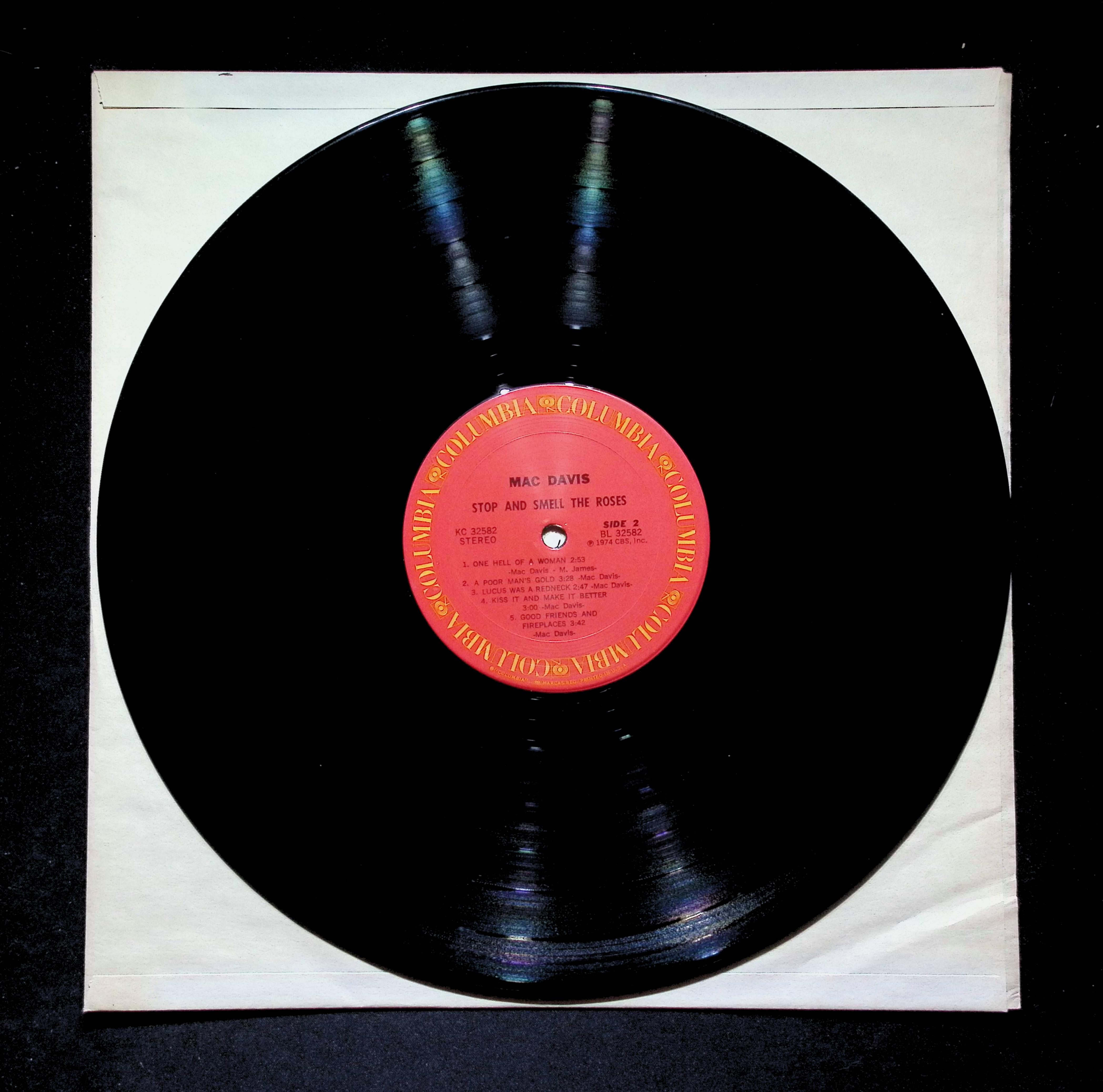 Mac Davis - Stop And Smell The Roses (1974) KC 32582 Vinyl LP — image 4