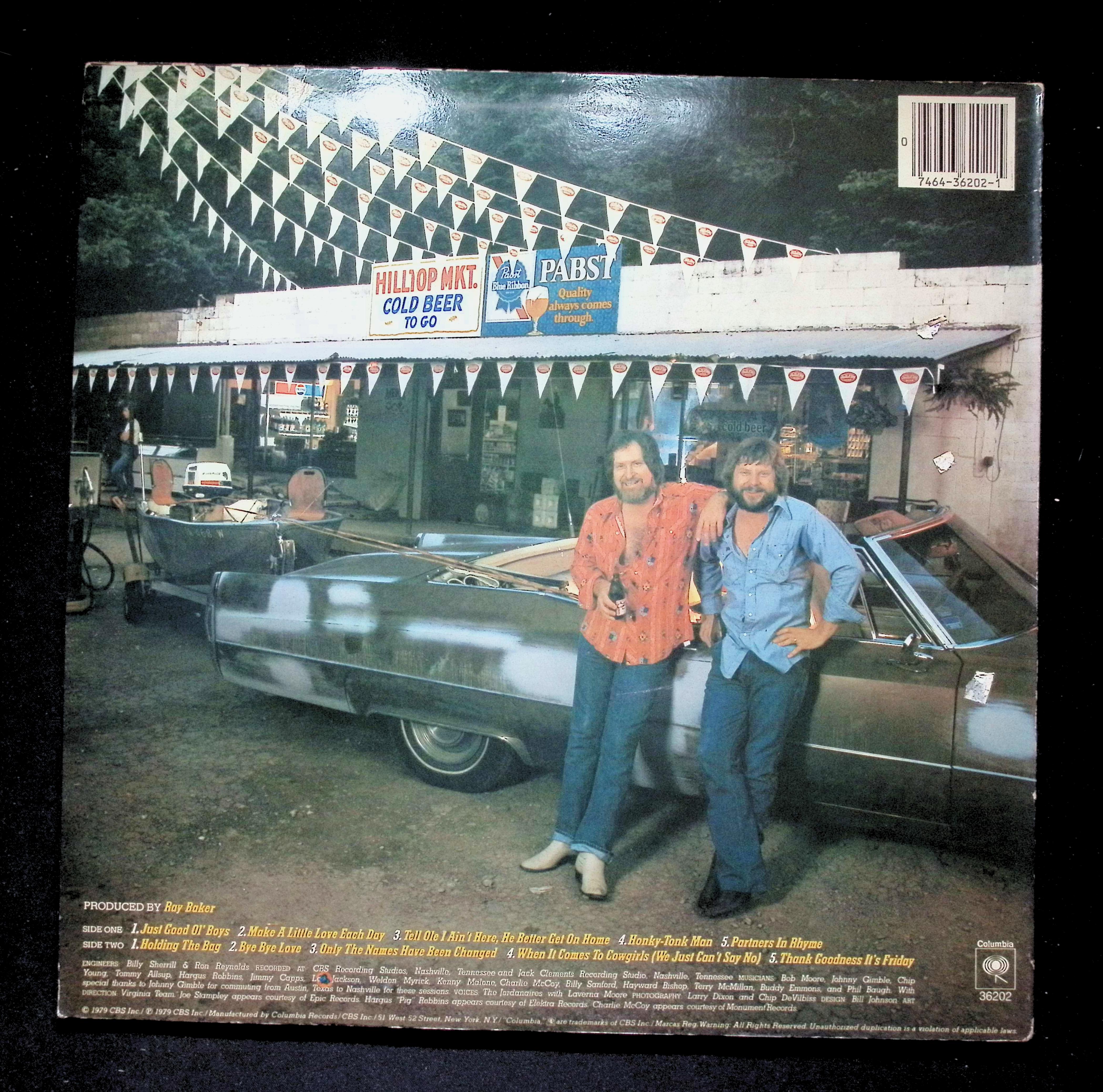 Moe Bandy & Joe Stam - Just Good Ol' Boys Featuring Holding The Bag LP — image 2