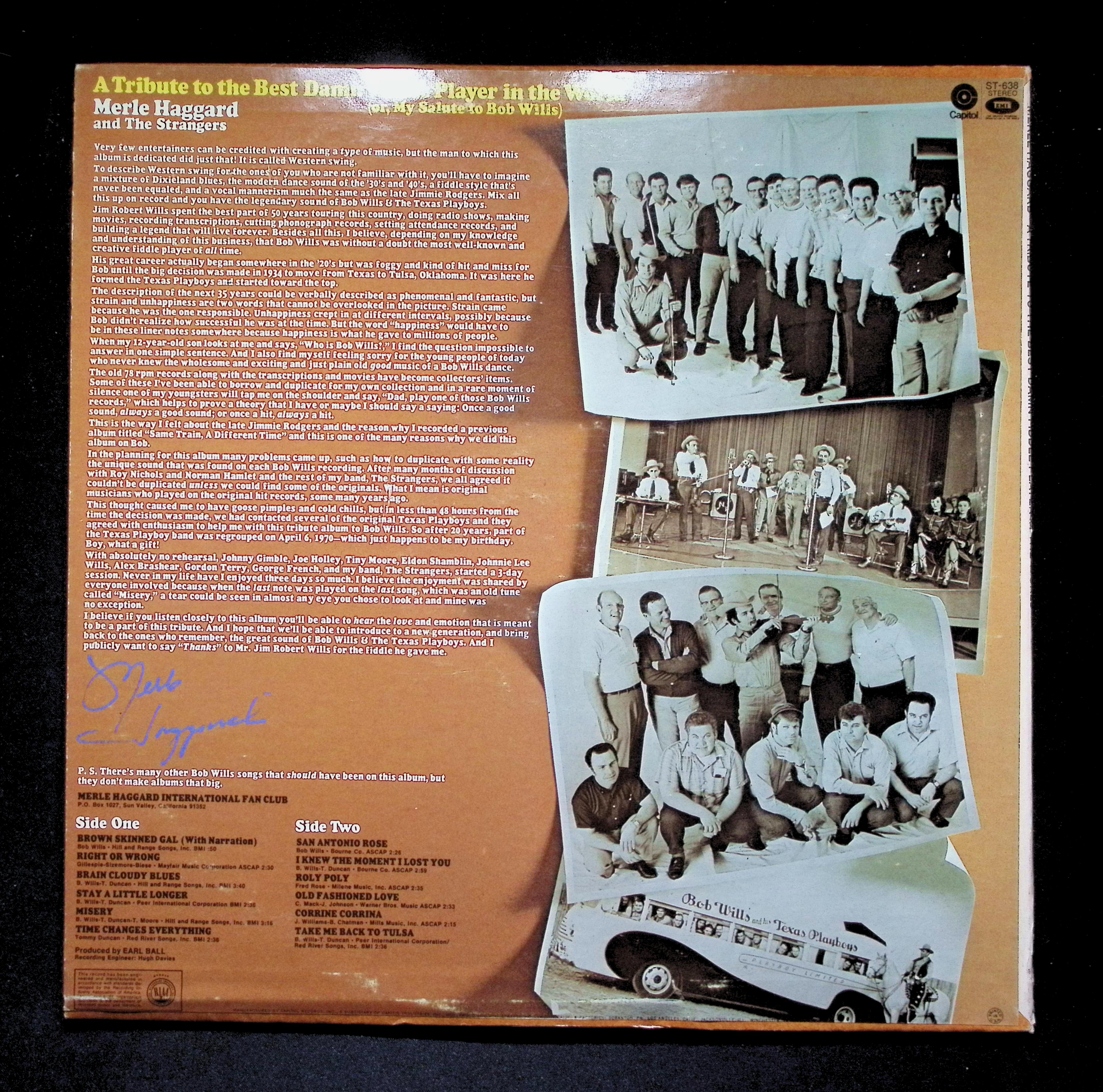 Merle Haggard - ST-638 Vinyl LP — image 2