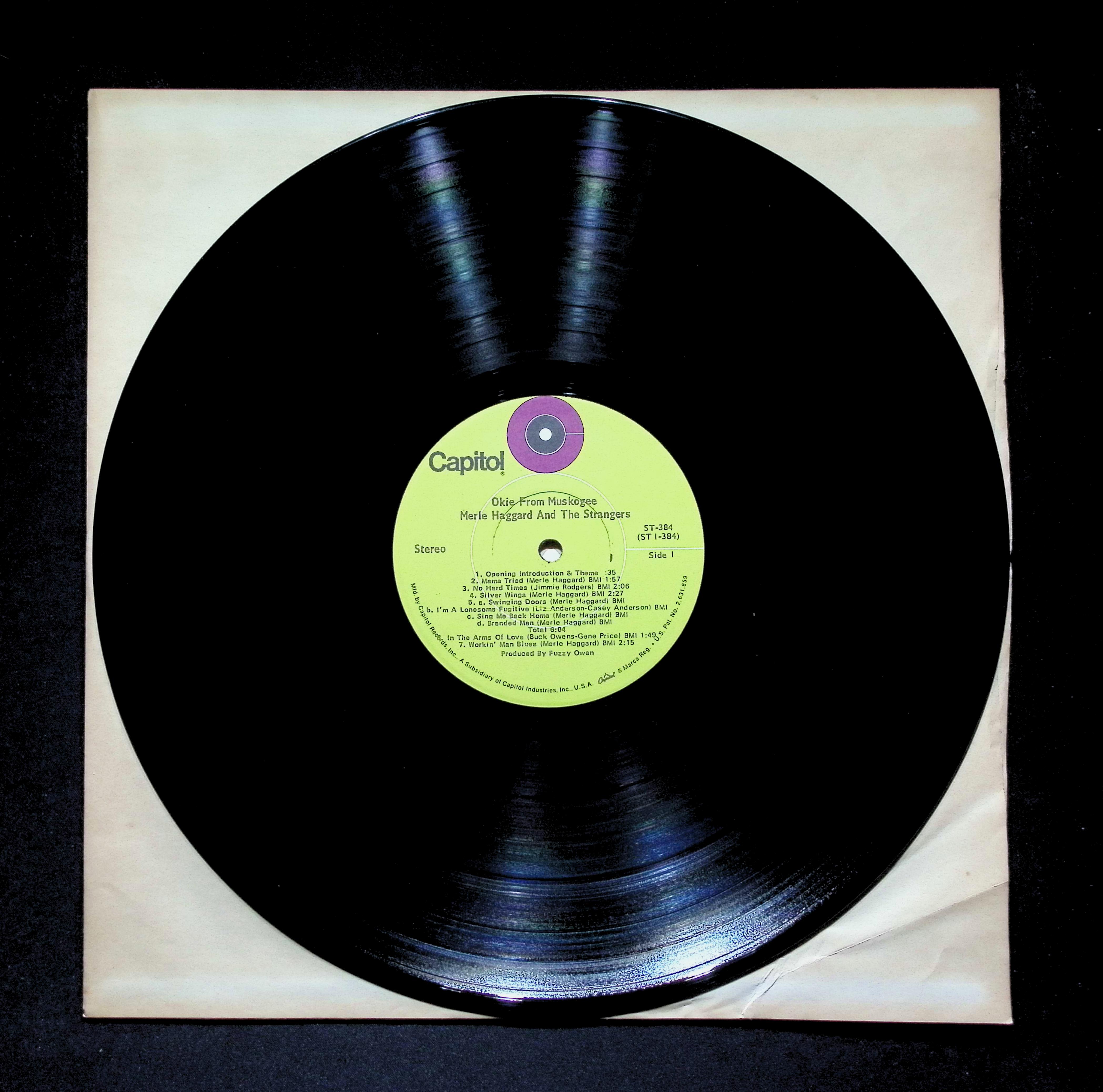 Merle Haggard - Okie From Muskogee (1969) ST-384 Vinyl LP — image 4