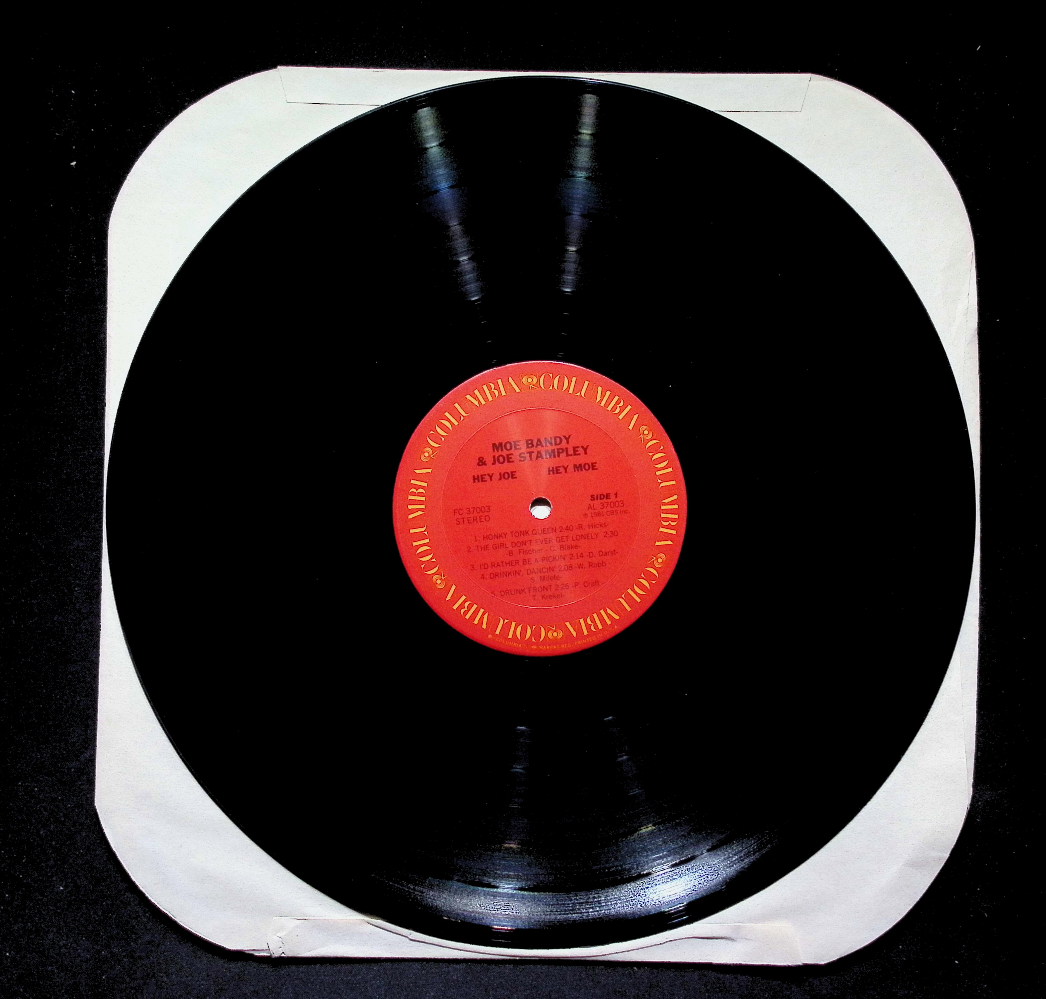 Moe Bandy & Joe Stampley Hey Joe! Hey Moe! LP 1981 FC 37003 Folk, World — image 5