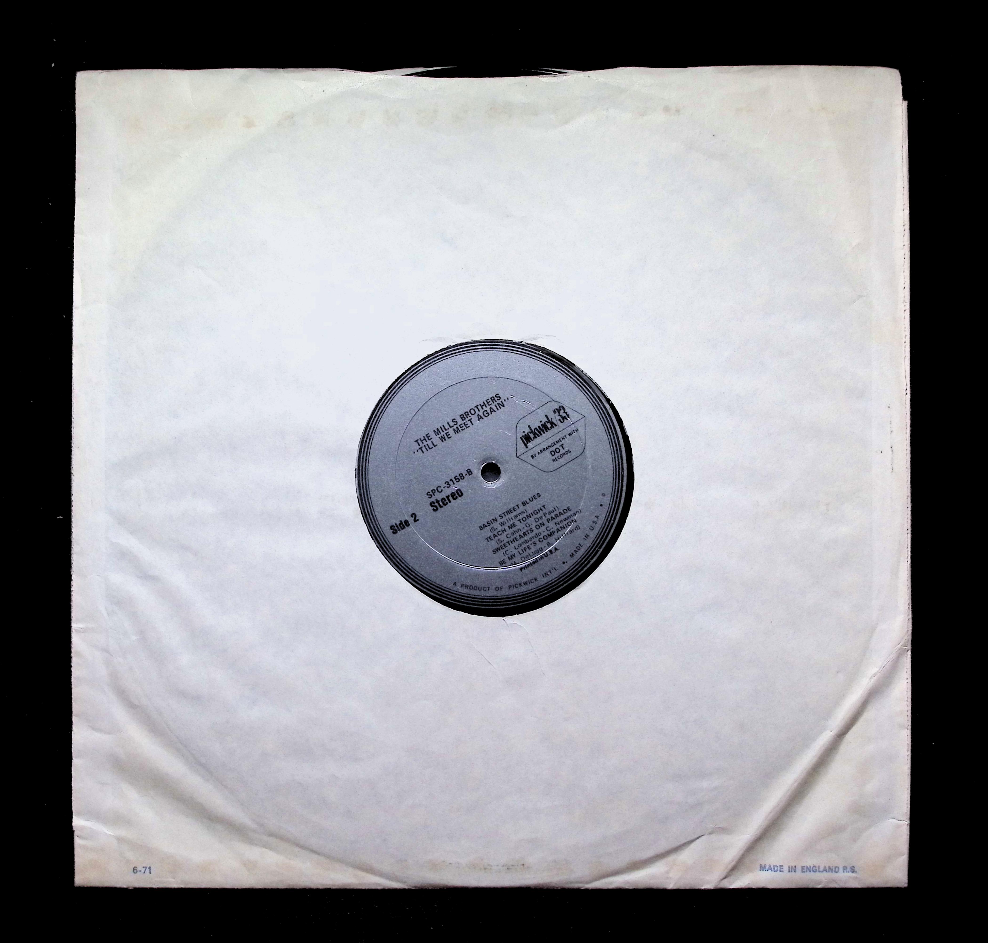 The Mills Brothers Till We Meet Again LP 1968 SPC-3158 Jazz — image 3