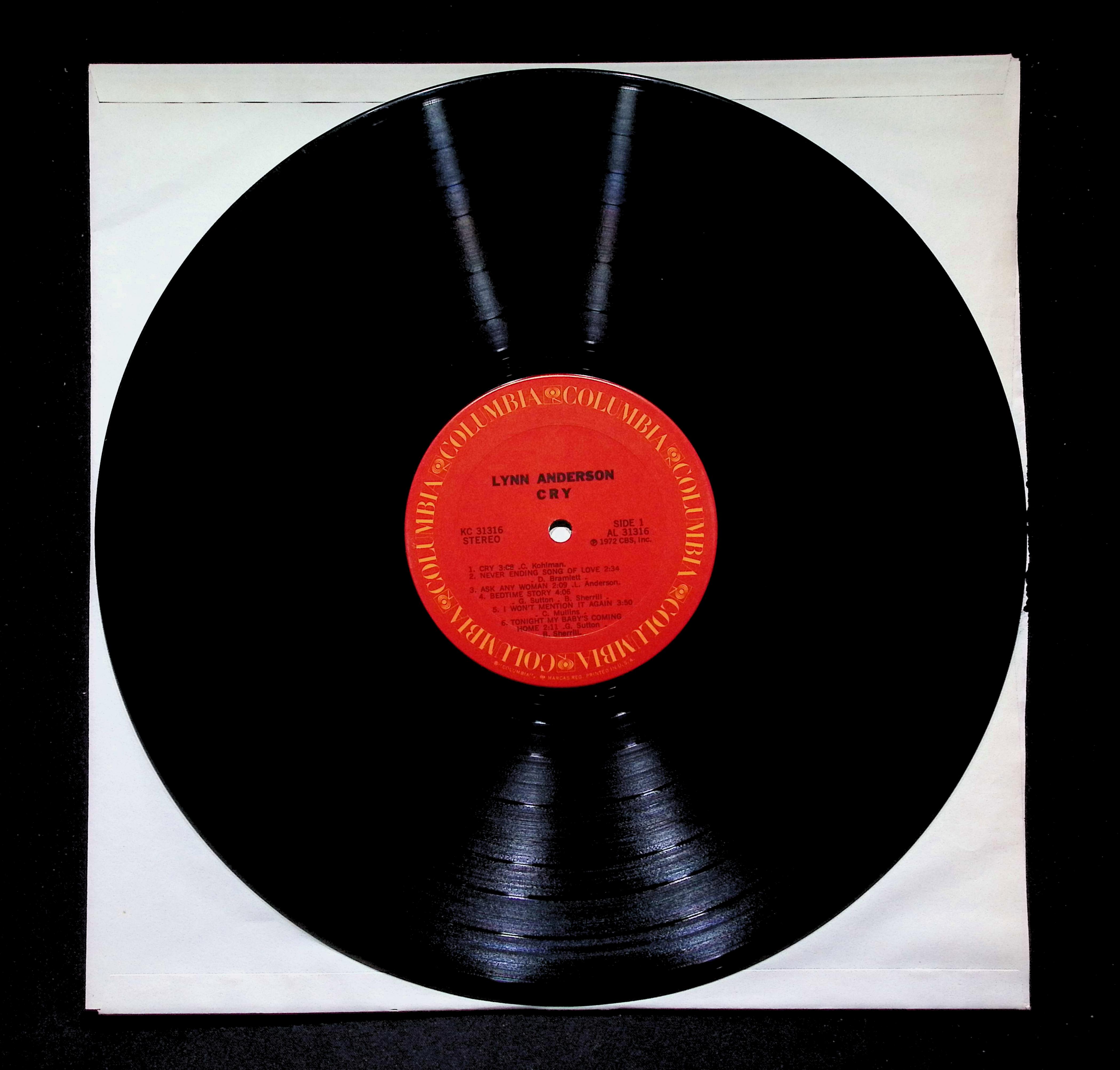 Lynn Anderson Cry LP 1972 KC 31316 Pop — image 4