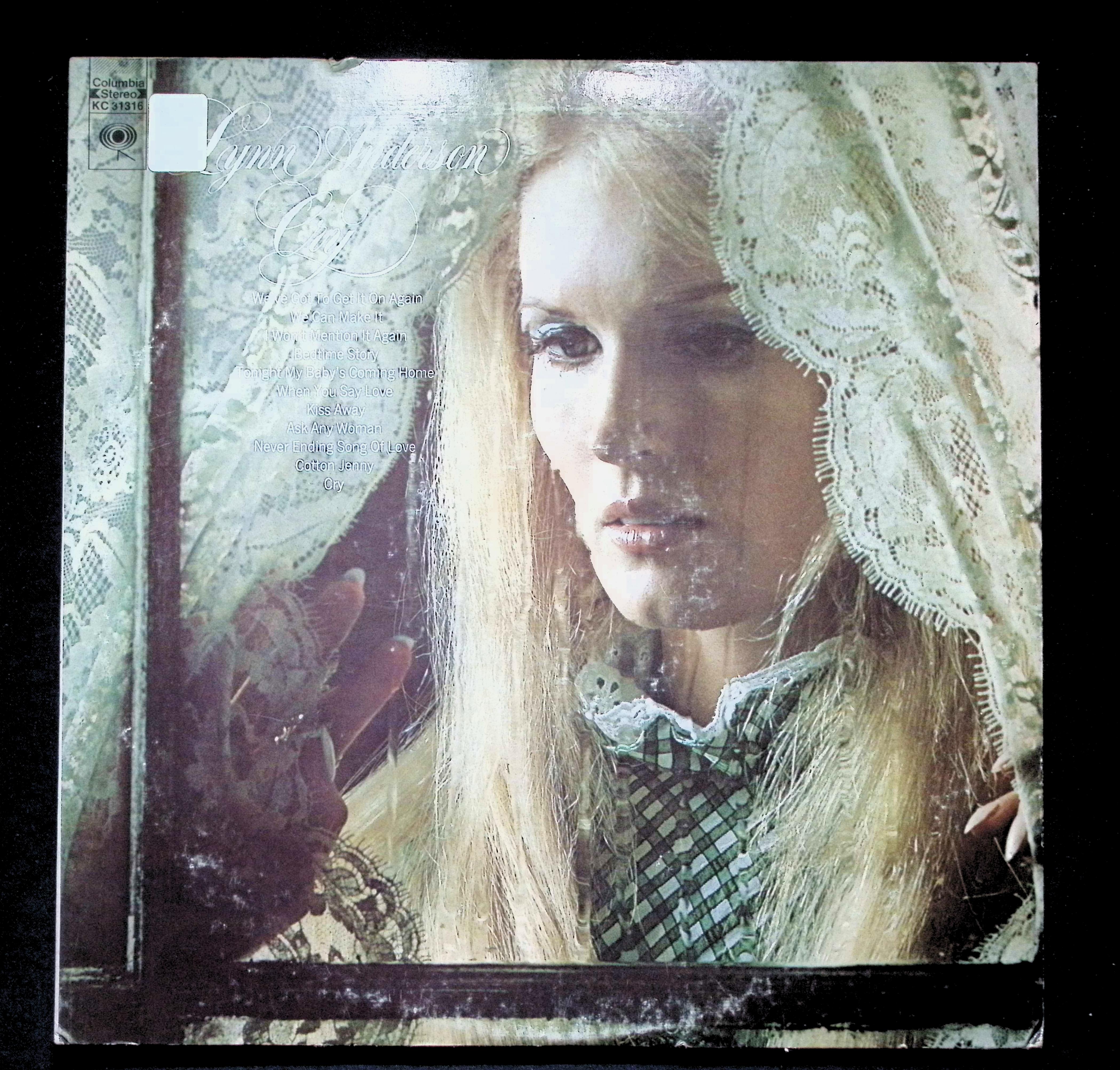 Lynn Anderson Cry LP 1972 KC 31316 Pop
