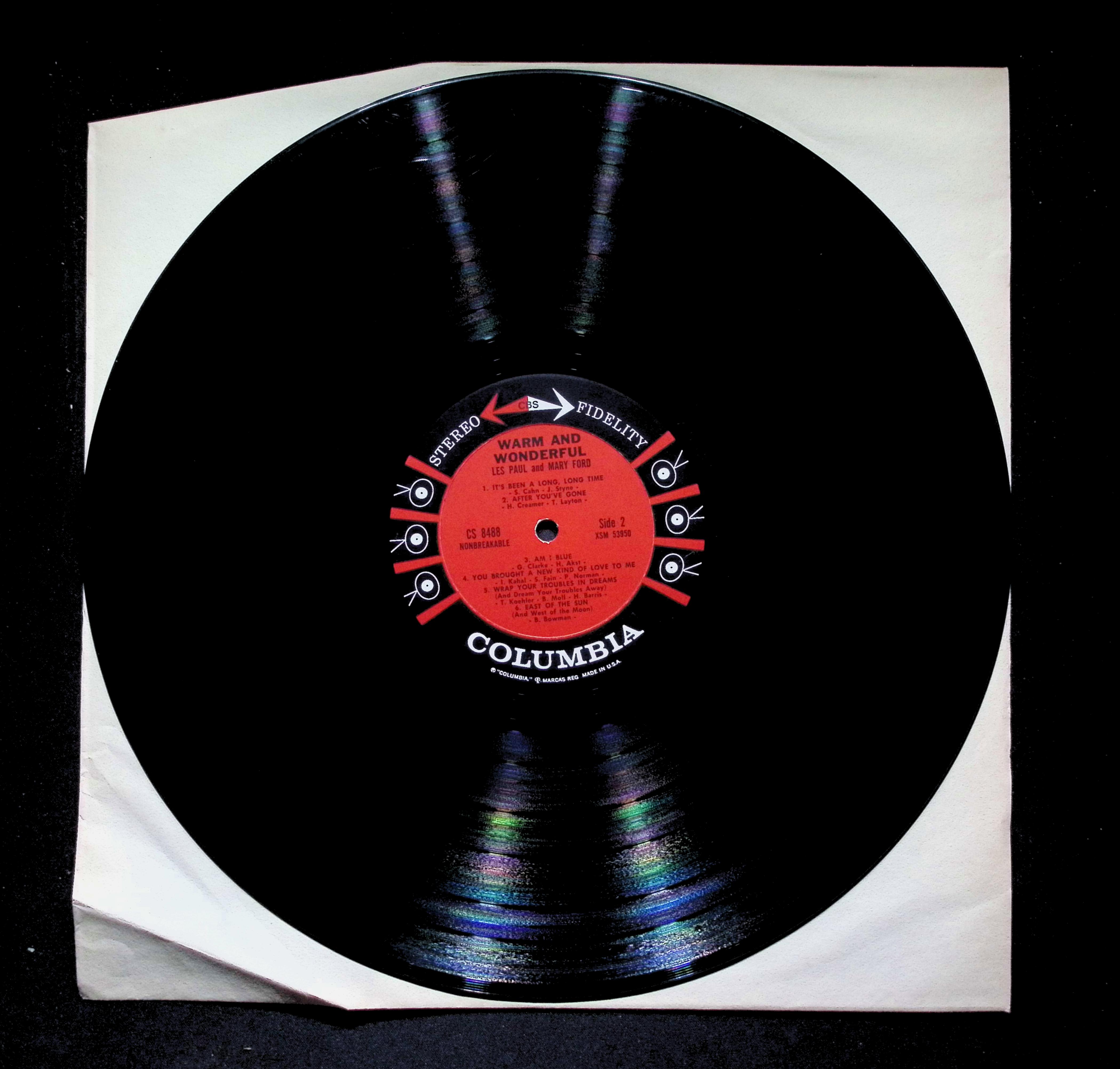 Les Paul & Mary Ford Warm And Wonderful LP 1962 CS 8488 Pop — image 5