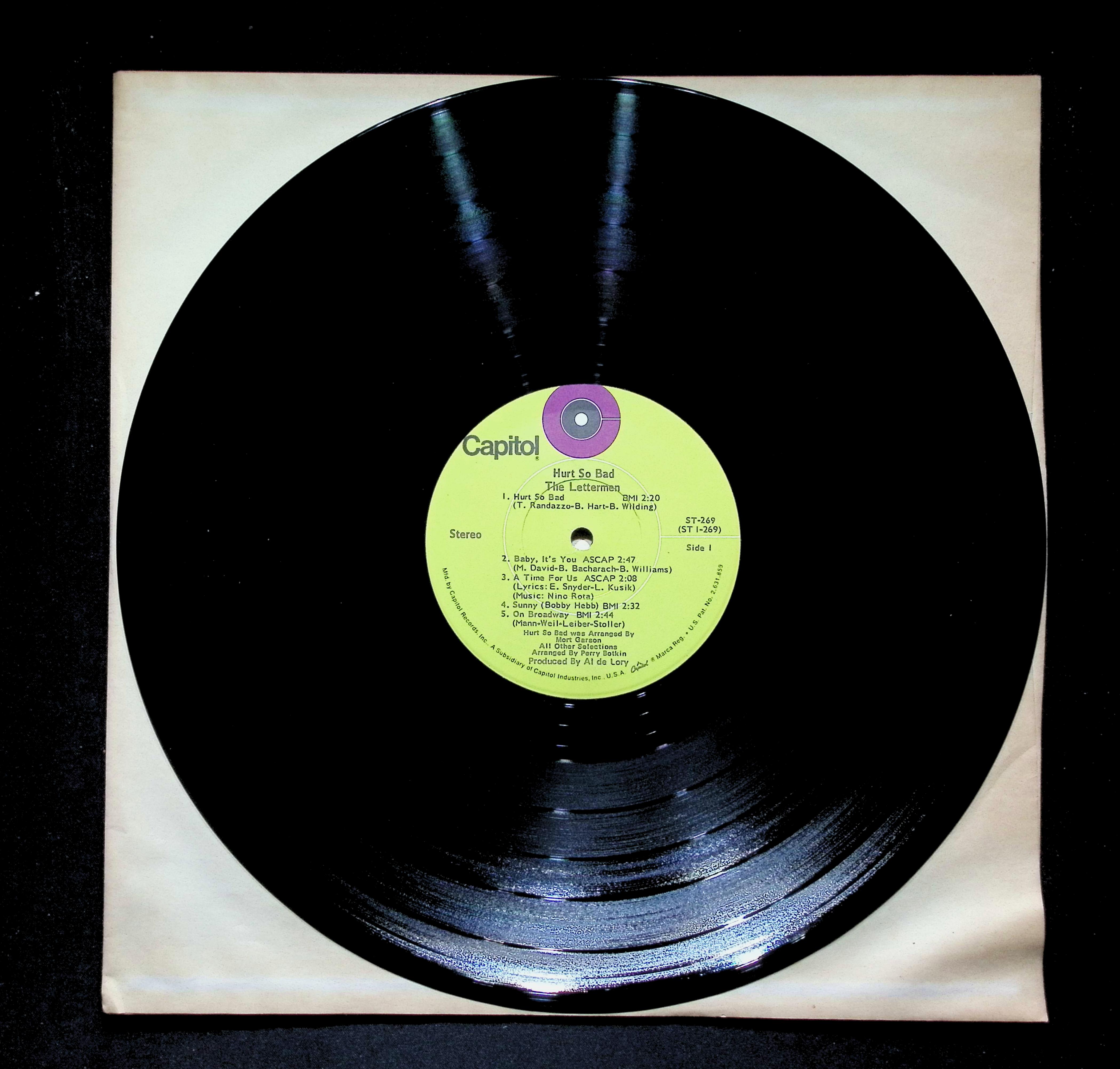 The Lettermen Hurt So Bad LP 1969 ST-269 Pop — image 5