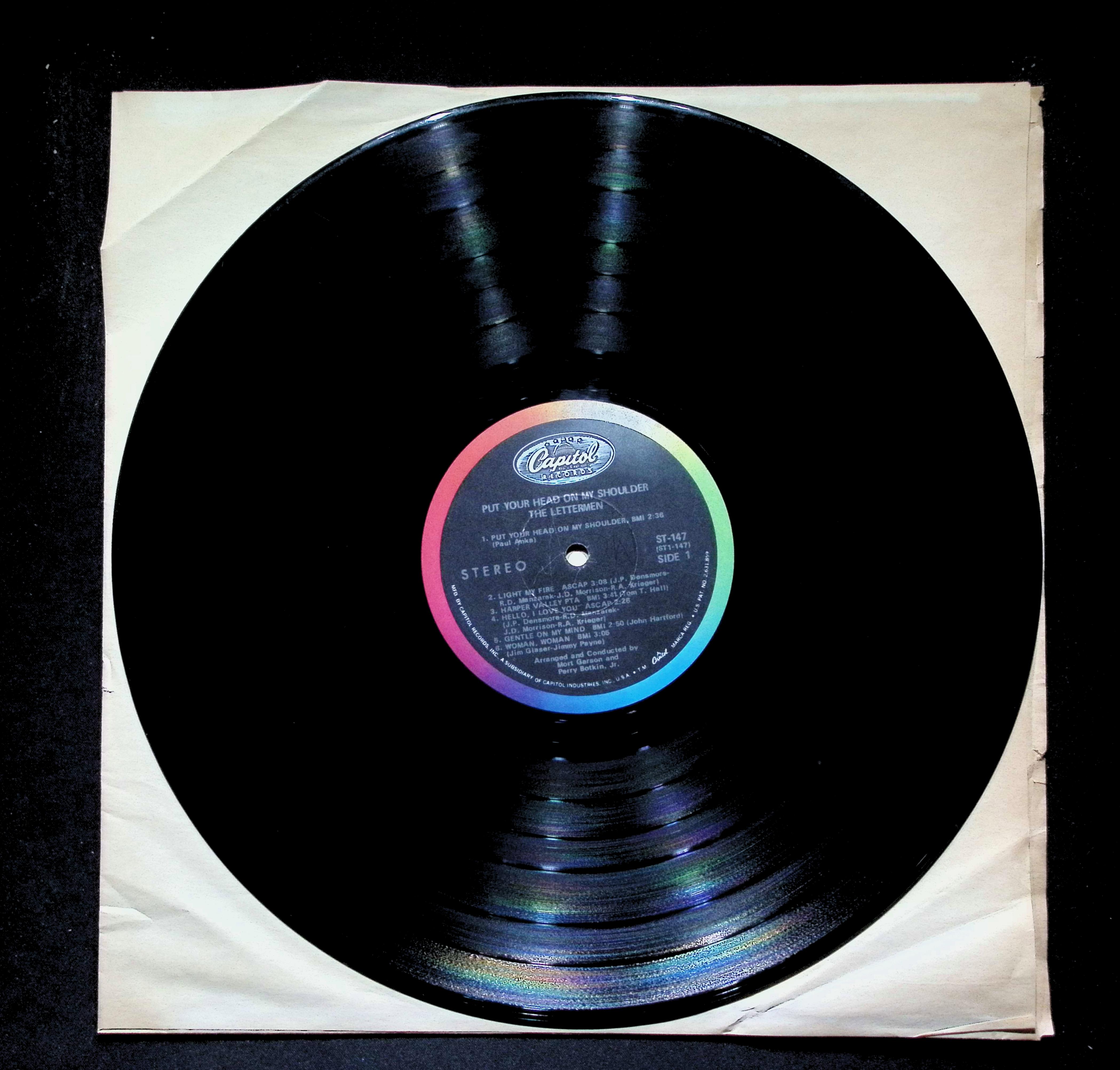 The Lettermen Put Your Head On My Shoulder LP 1968 E-ST 147 Pop — image 5