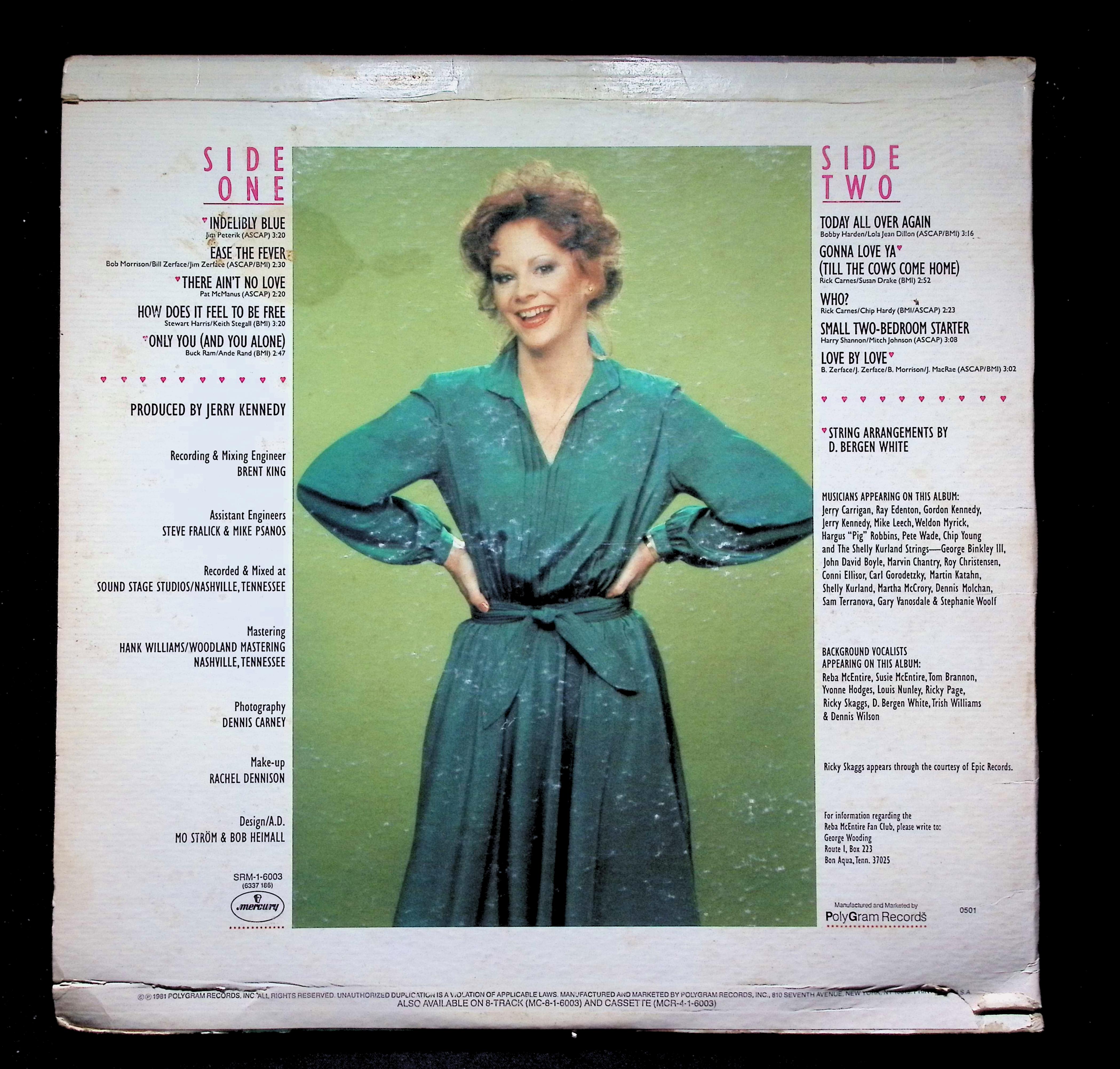 Reba McEntire Heart To Heart LP 1981 SRM-1-6003 Folk, World, & Country — image 2