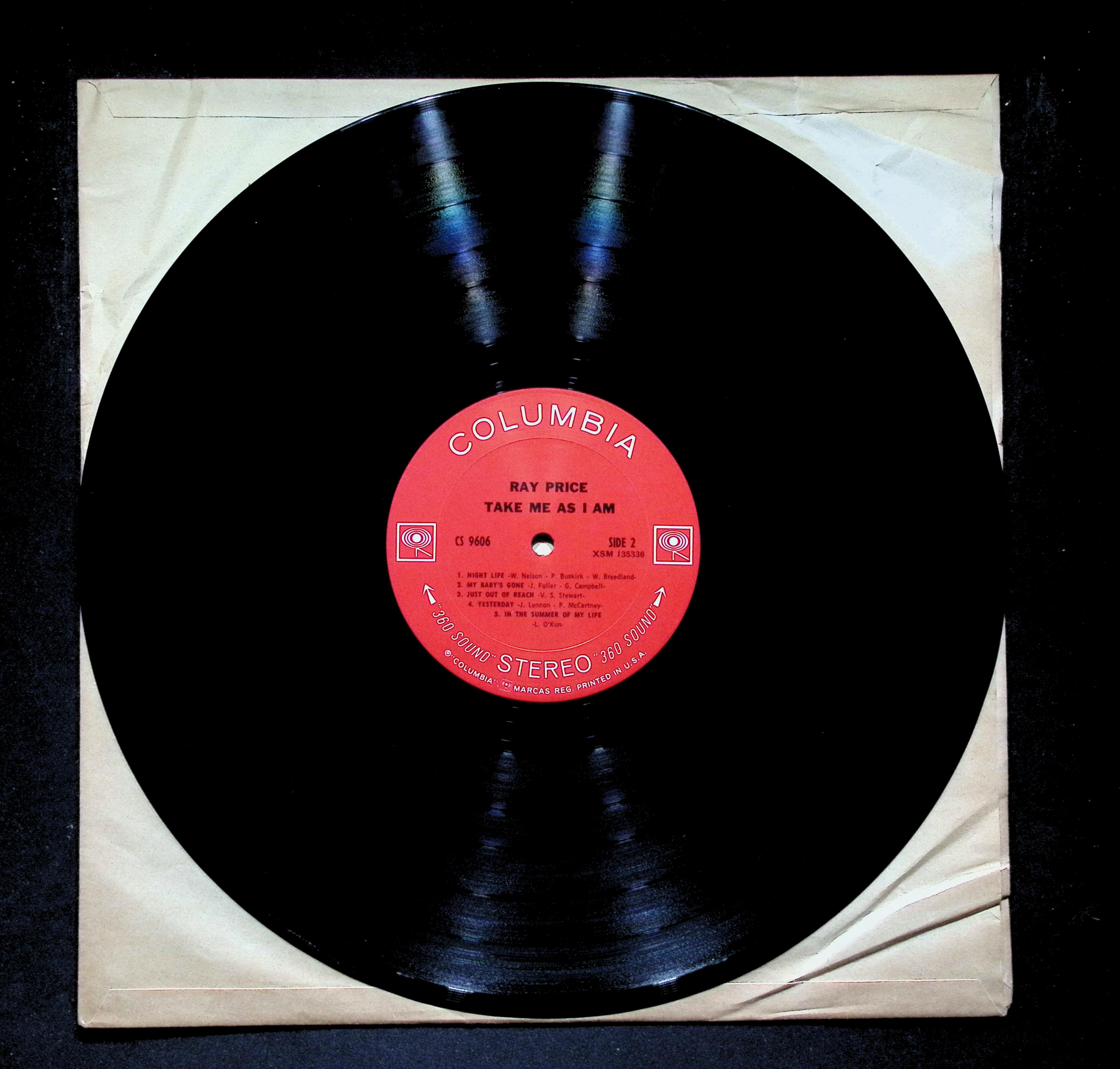 Ray Price Take Me As I Am LP 1968 CS 9606 Folk, World, & Country — image 5