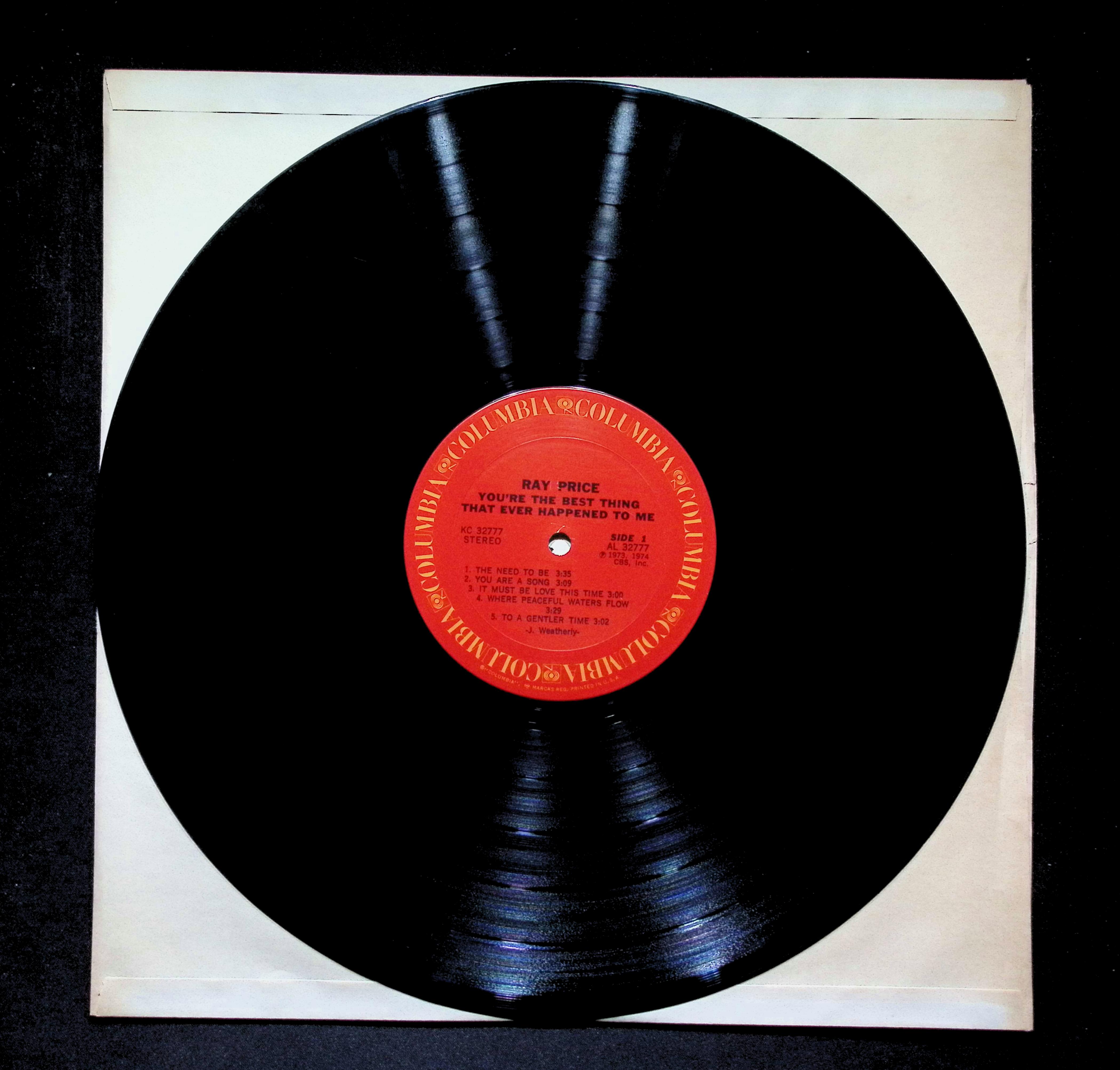 Ray Price You're The Best Thing... LP 1974 KC 32777 Folk, World — image 5