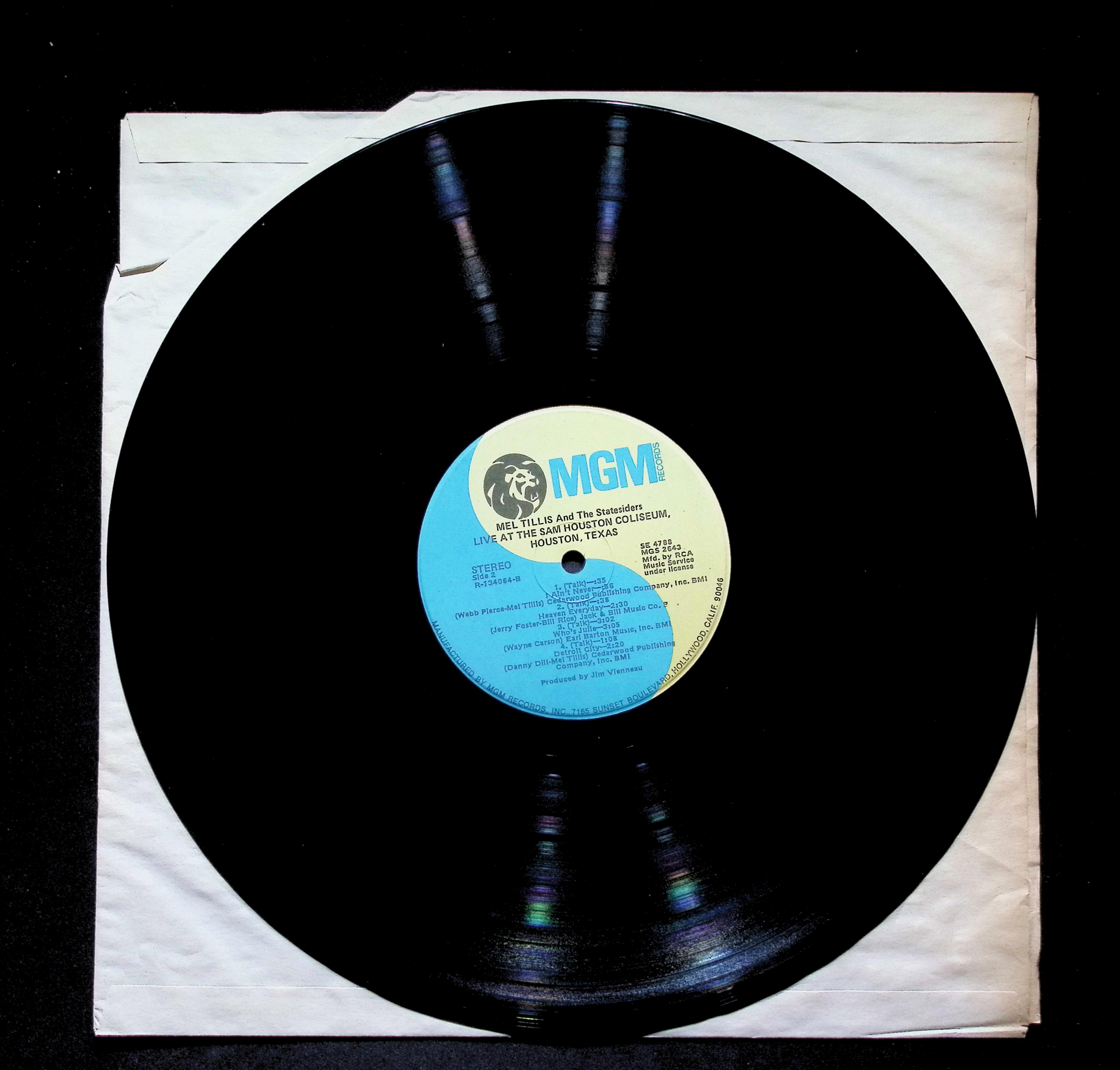 Mel Tillis Recorded Live LP 1971 SE-4788 Folk, World, & Country — image 5