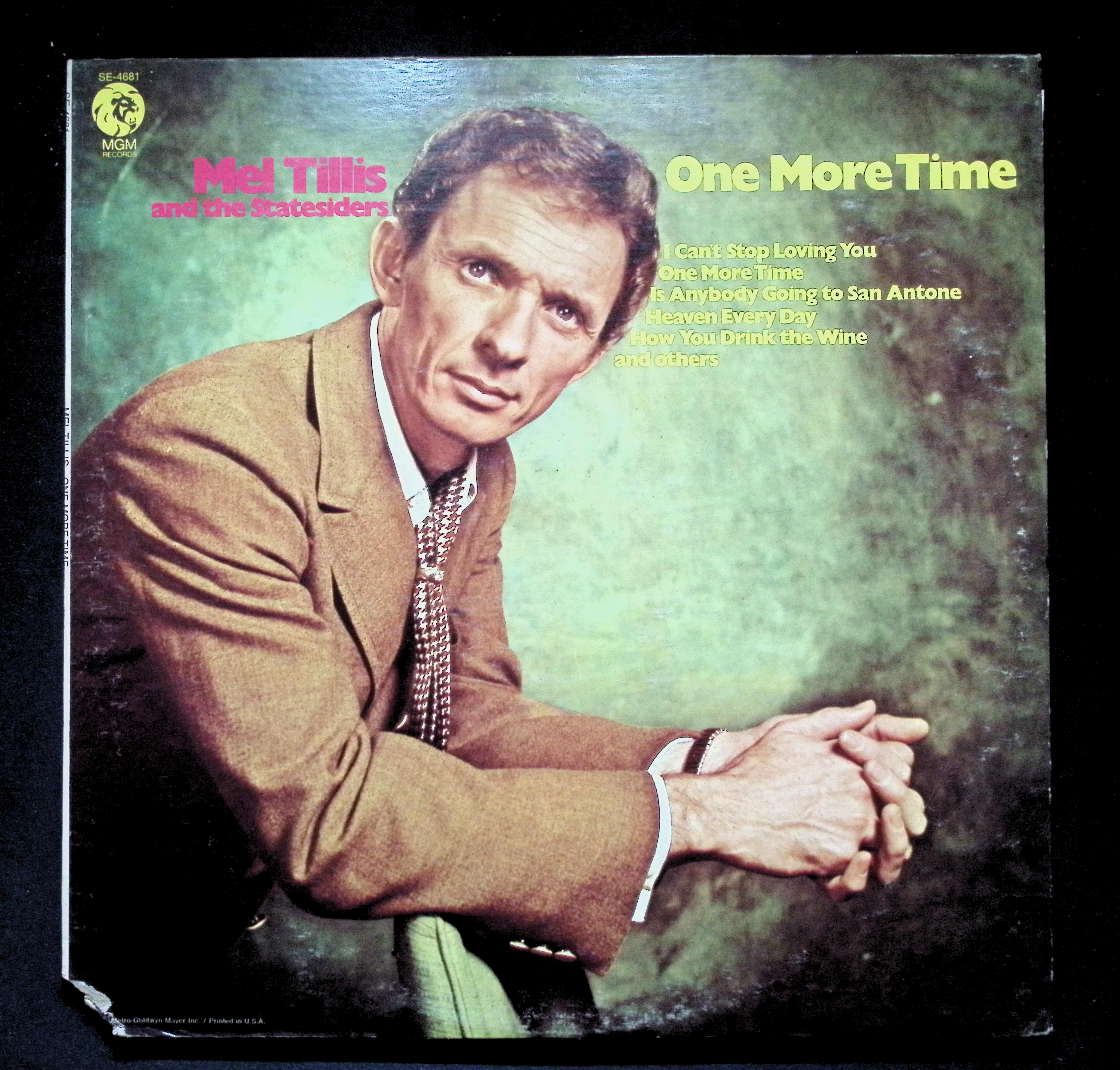 Mel Tillis One More Time LP 1970 SE-4681 Folk, World, & Country