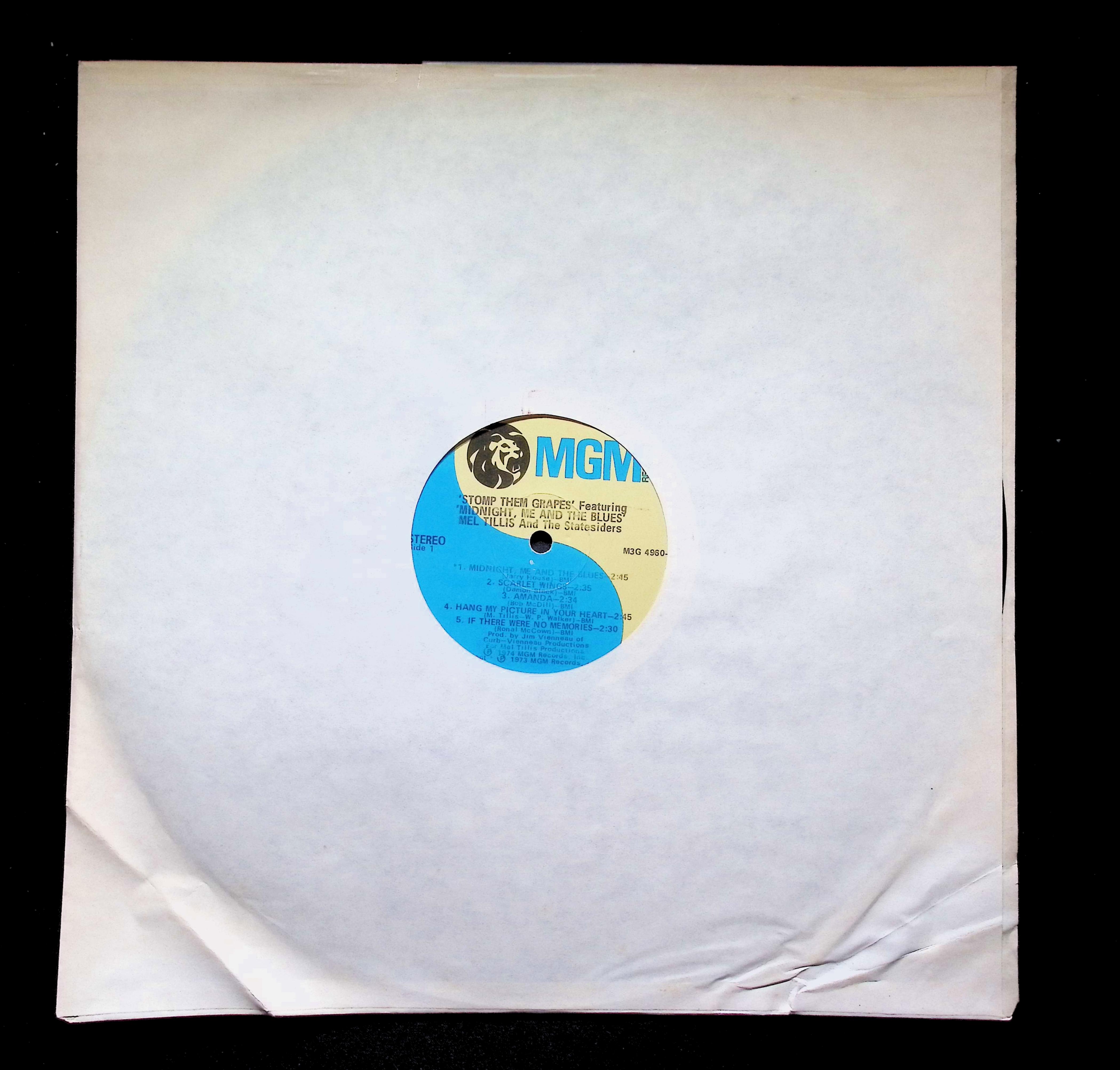 Mel Tillis Stomp Them Grapes LP 1974 M3G 4960 Folk, World, & Country — image 3