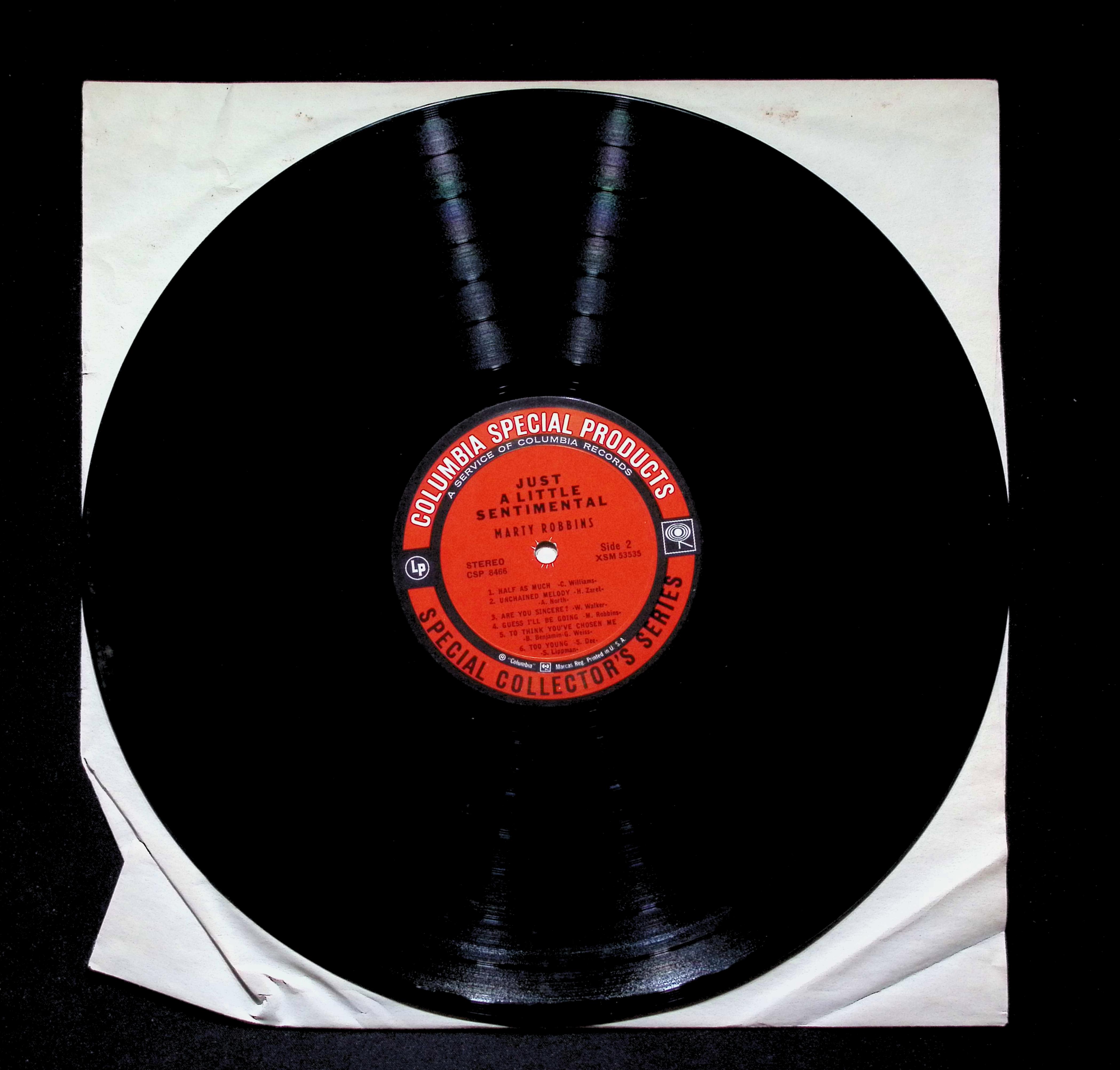 Marty Robbins Just A Little Sentimental LP CSP 8466 Folk, World — image 4