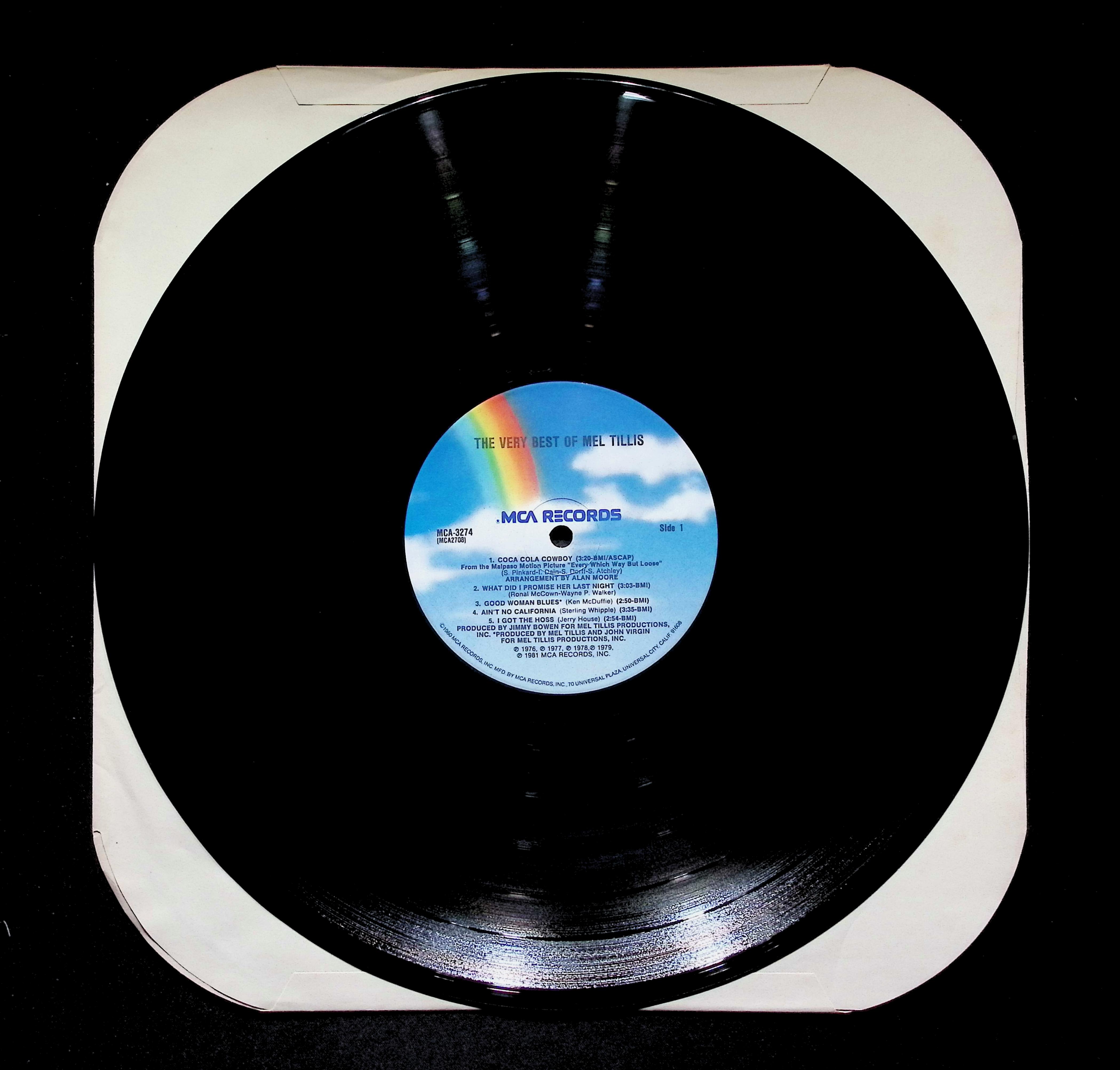 Mel Tillis The Very Best Of Mel Tillis LP 1981 MCA-3274 Folk, World, & Country — image 5