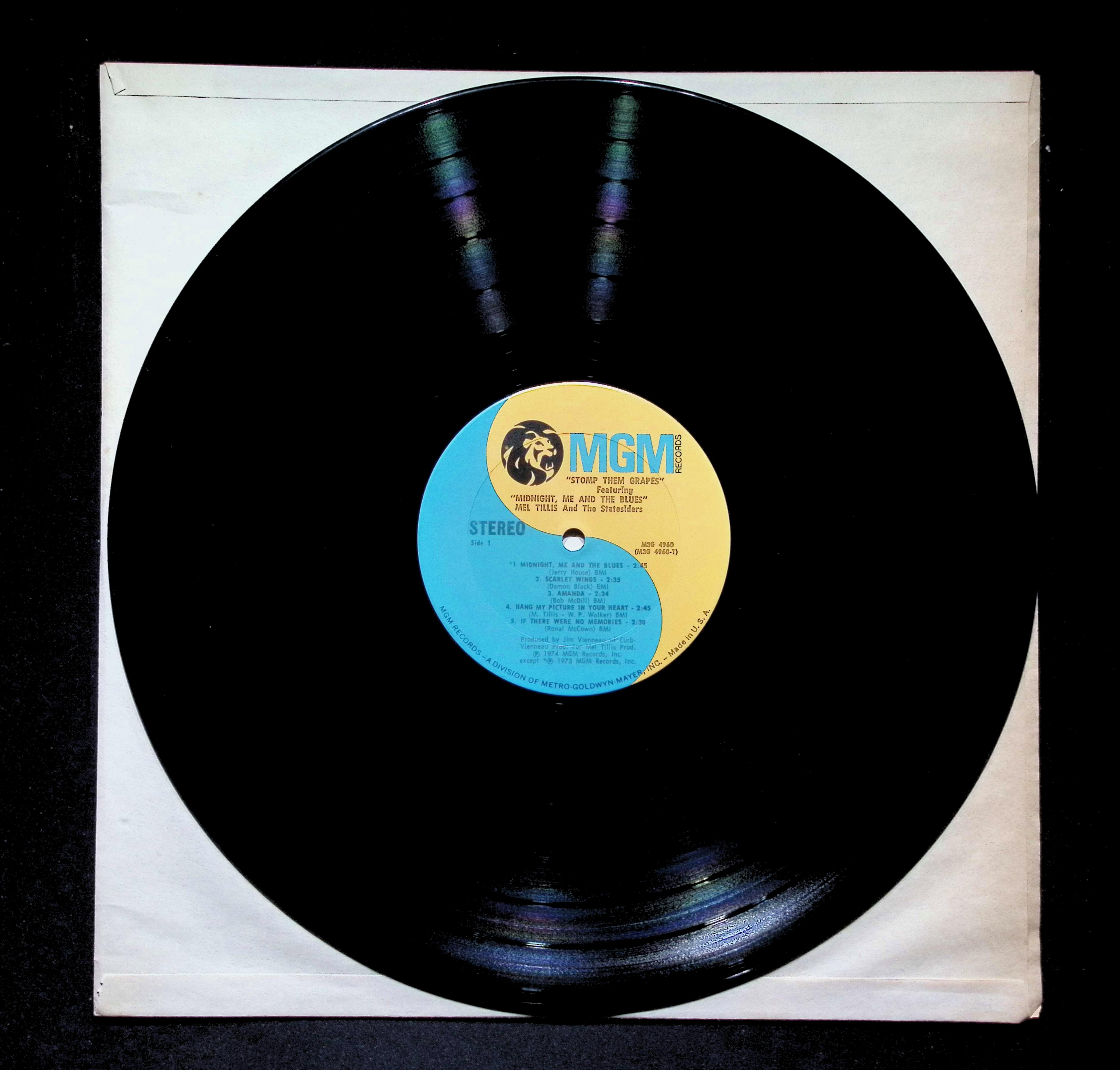 Mel Tillis Stomp Them Grapes LP 1974 M3G-4960 Folk, World — image 5