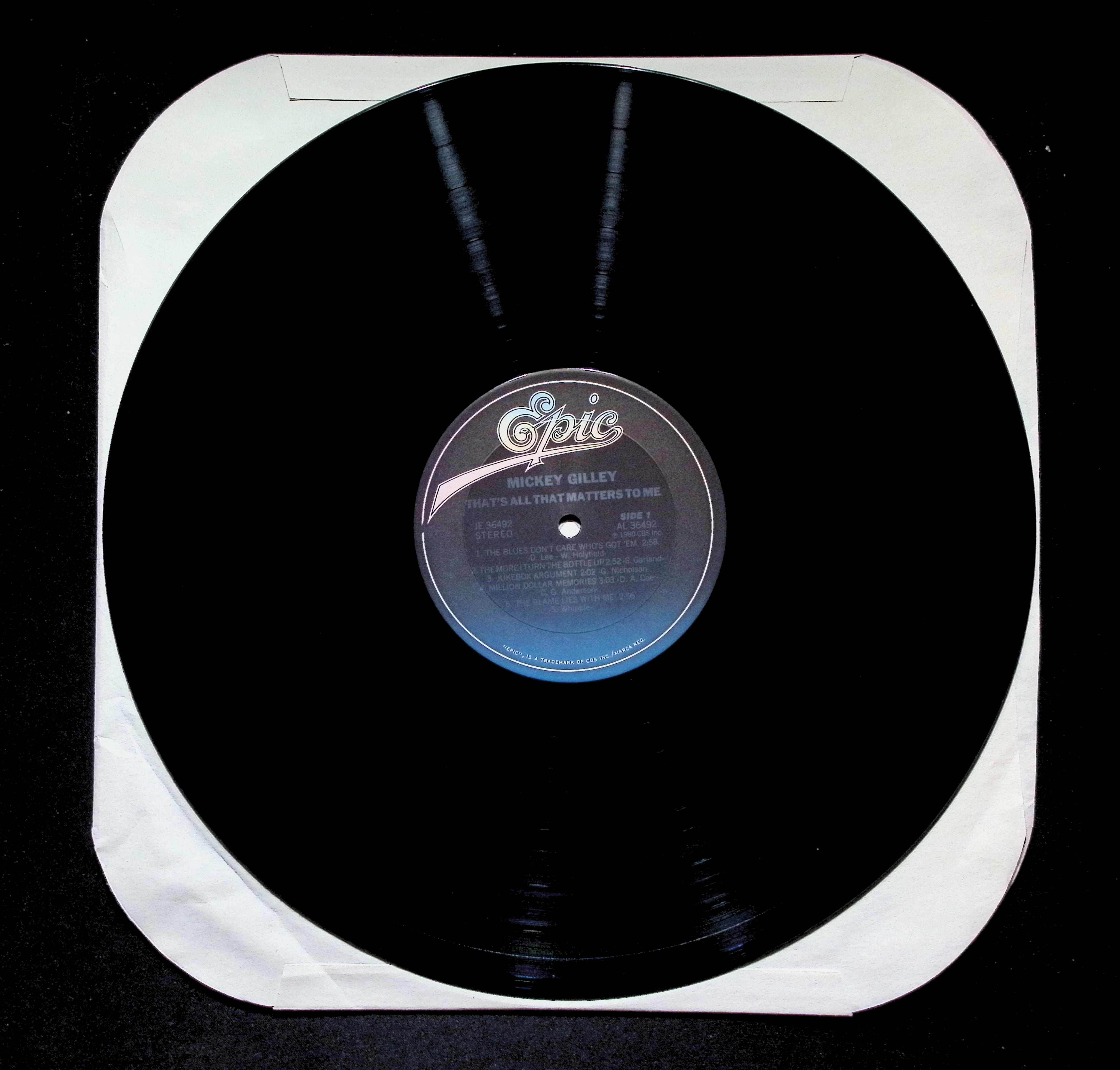 Mickey Gilley That's All That Matters To Me LP 1980 JE 36492 Folk, World — image 5