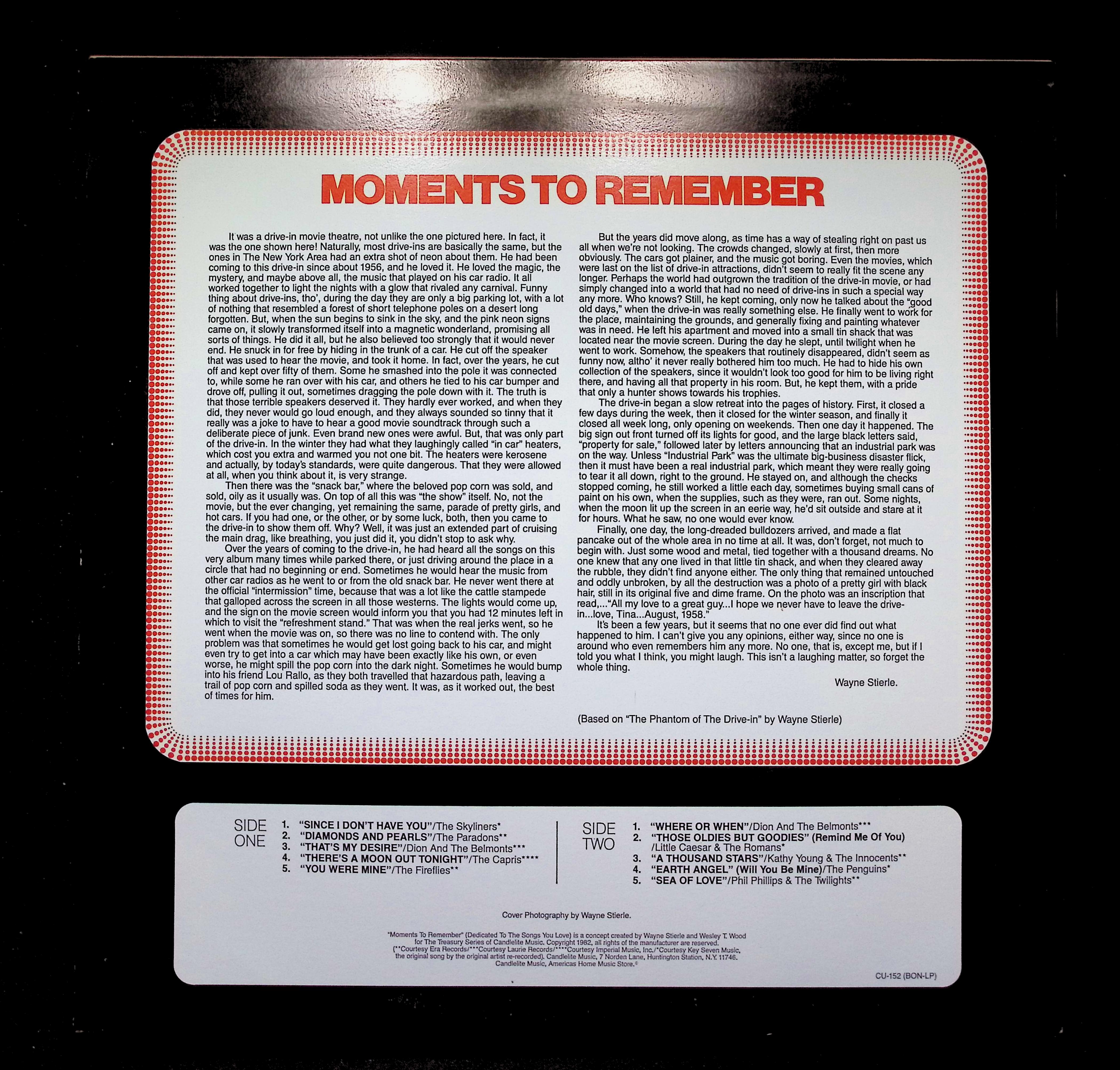 Various Moments To Remember LP 1982 BMLLP-6 Rock — image 2