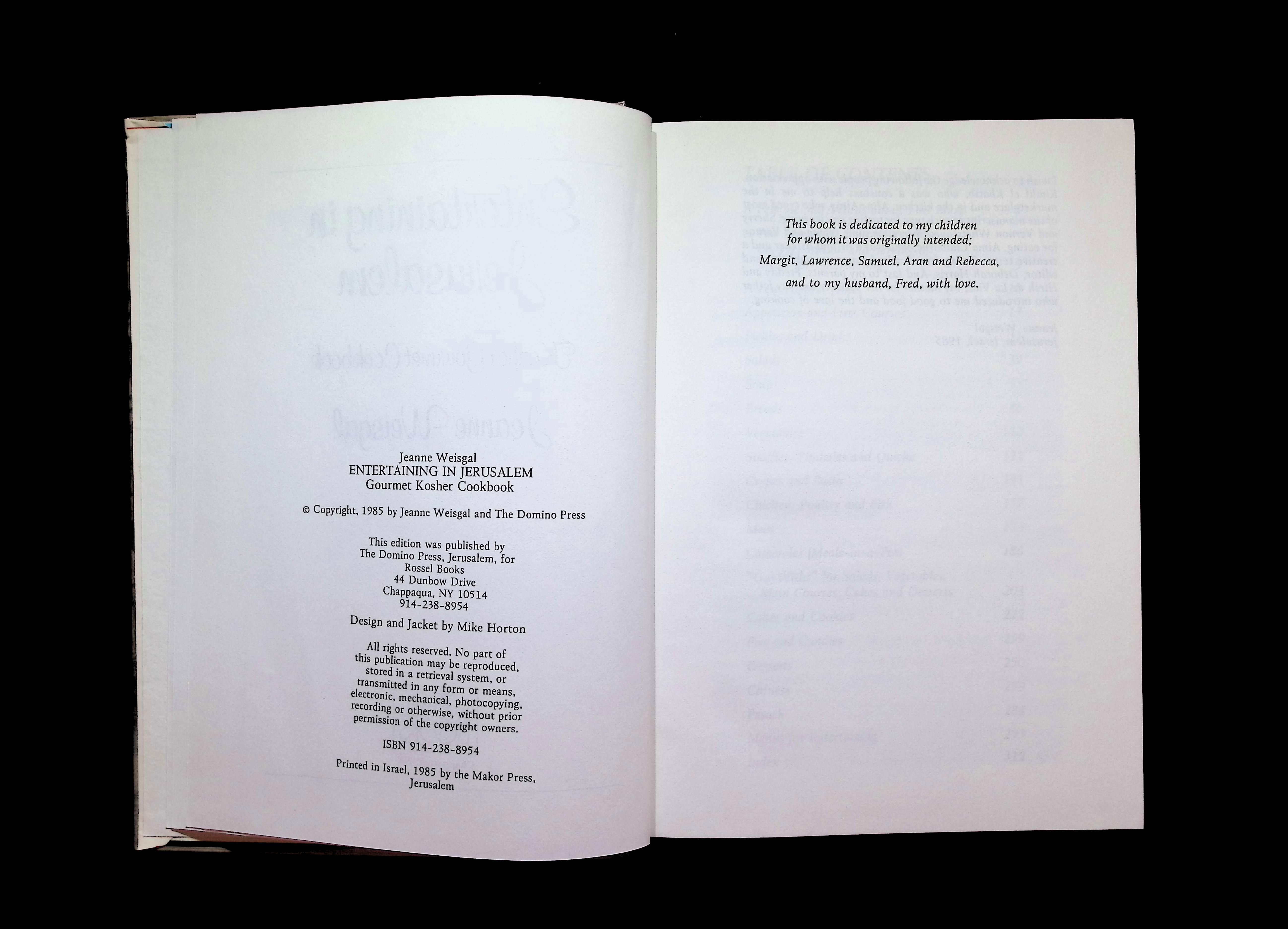Entertaining in Jerusalem Kosher Gourmet Cookbook — image 3