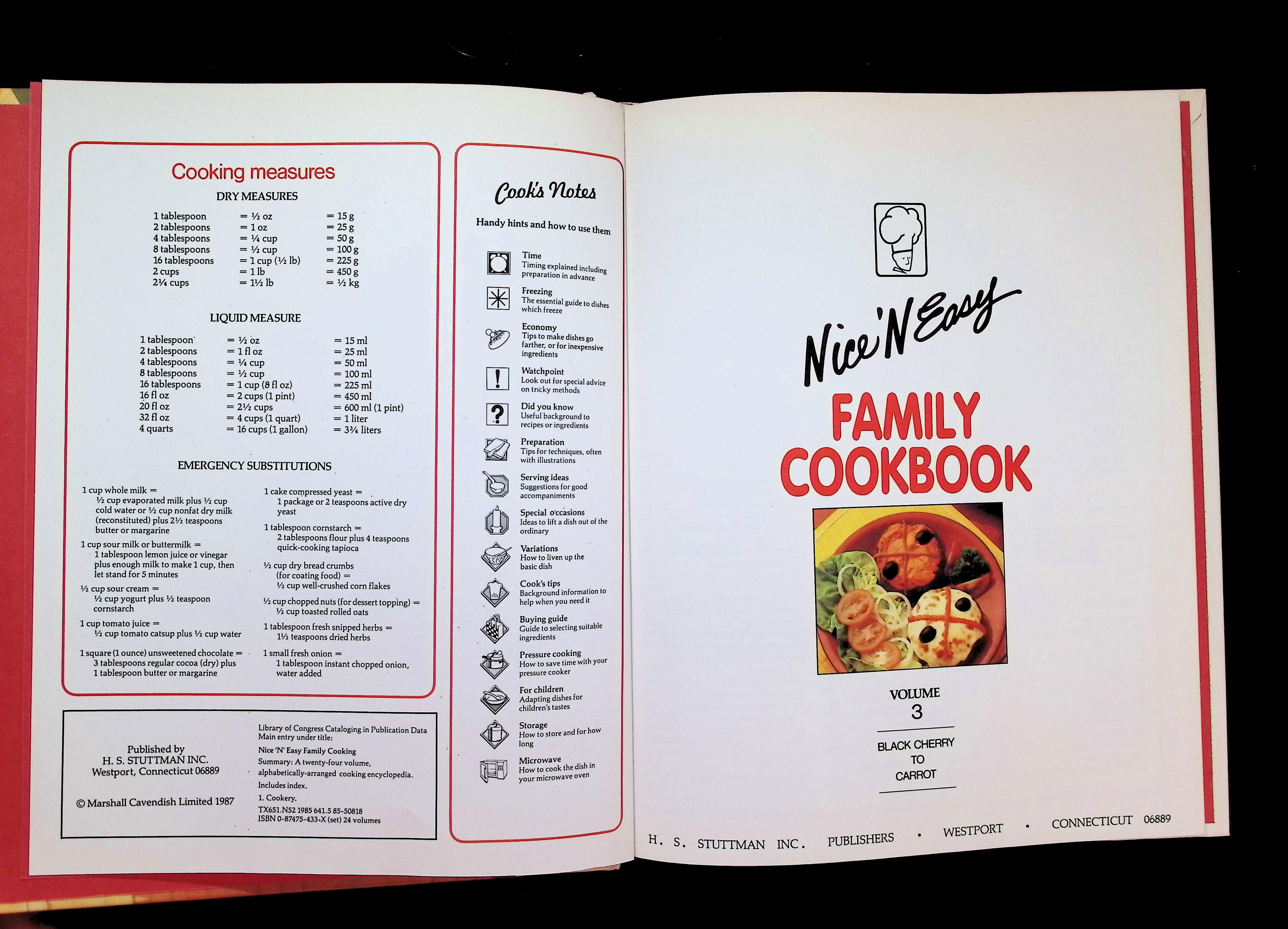 Nice 'N Easy Family Cookbook VOUME 3 BLACK CHERRY TO CARROT — image 3